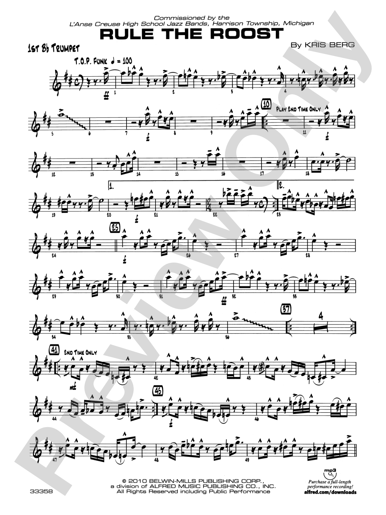 Rule the Roost: 1st B-flat Trumpet