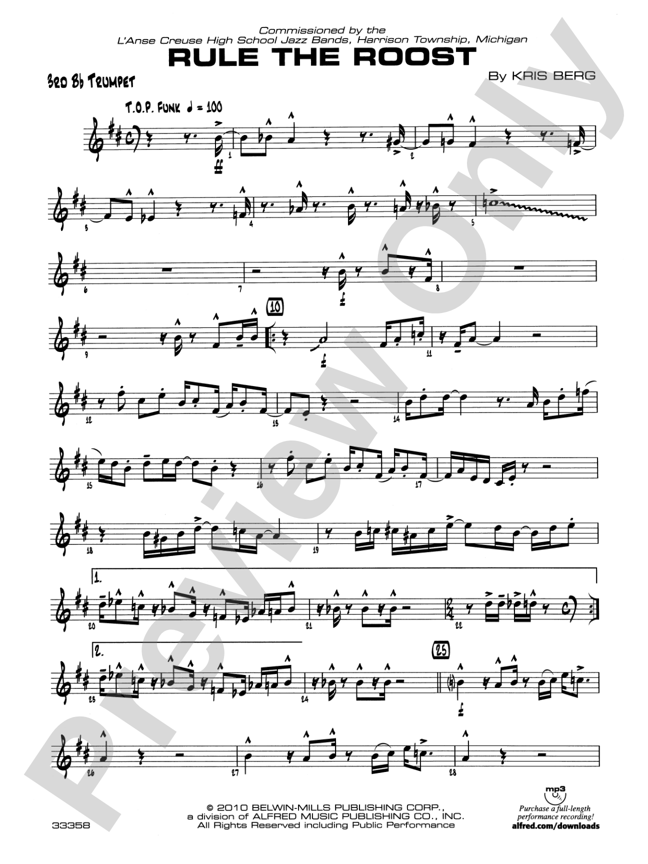 Rule the Roost: 3rd B-flat Trumpet