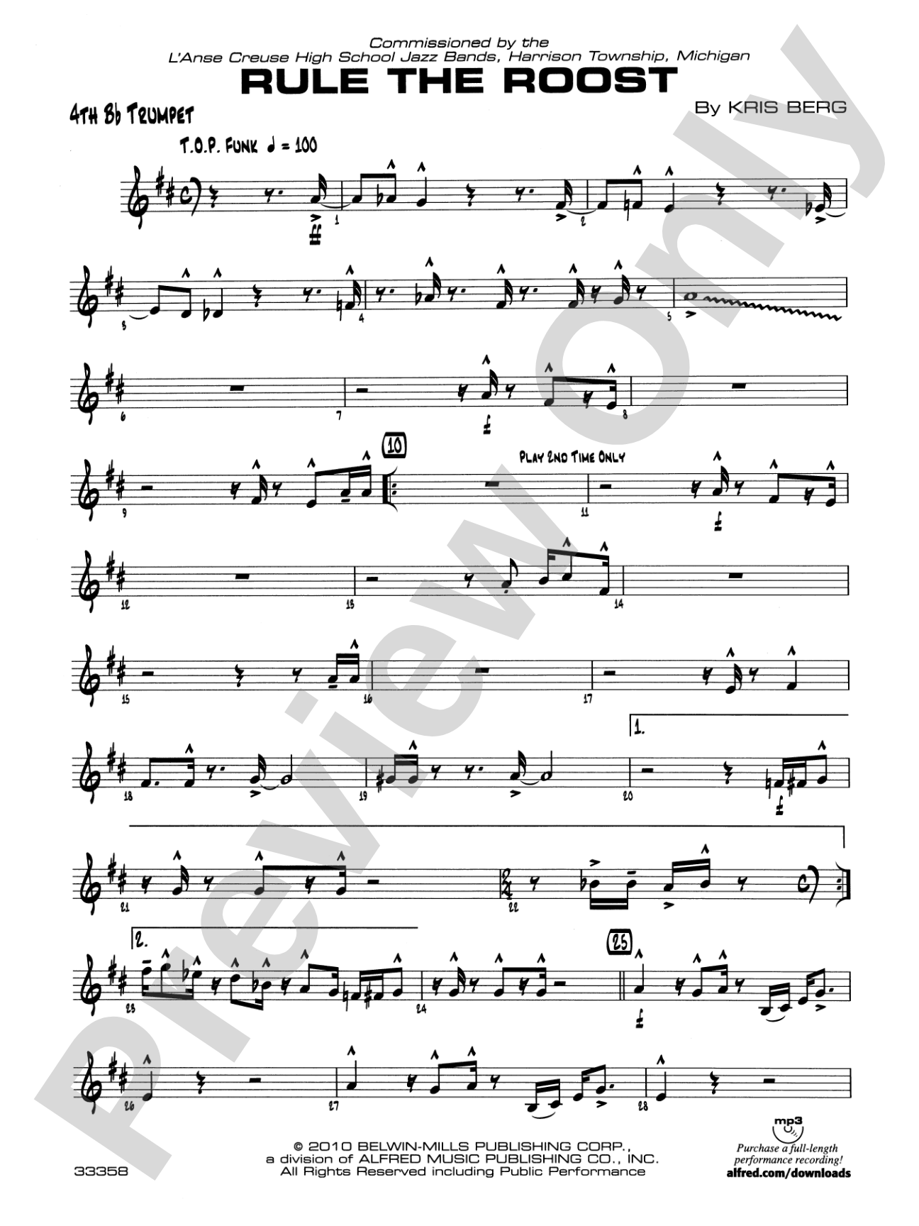 Rule the Roost: 4th B-flat Trumpet
