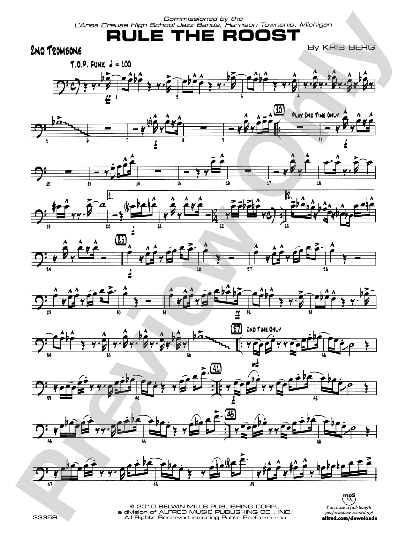 Rule the Roost: 2nd Trombone