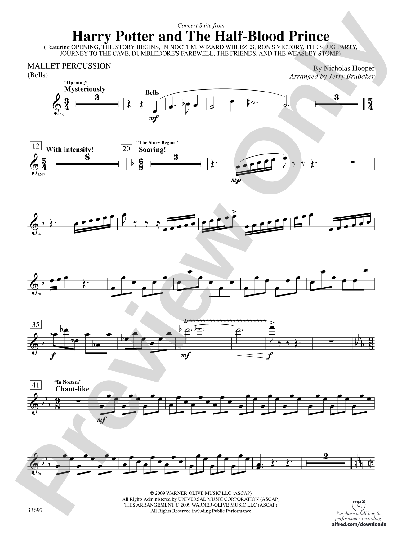 Harry Potter and the Half-Blood Prince, Concert Suite from: Mallets