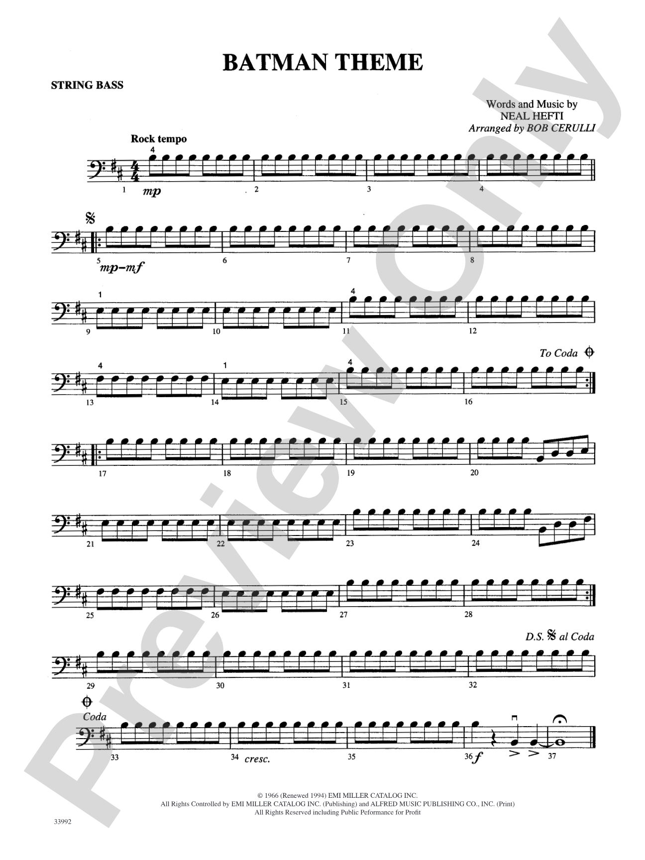 Great Themes from TV and Movies: String Bass