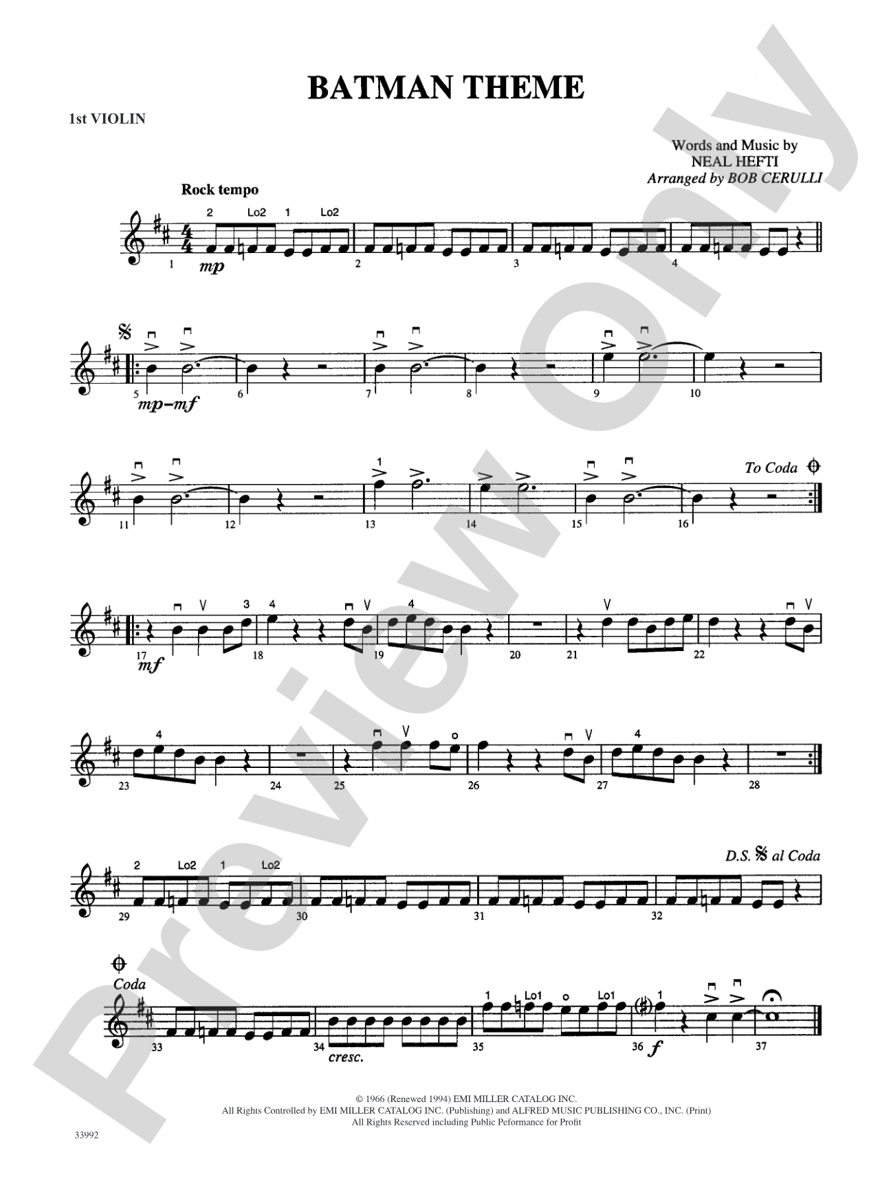 Great Themes from TV and Movies: 1st Violin