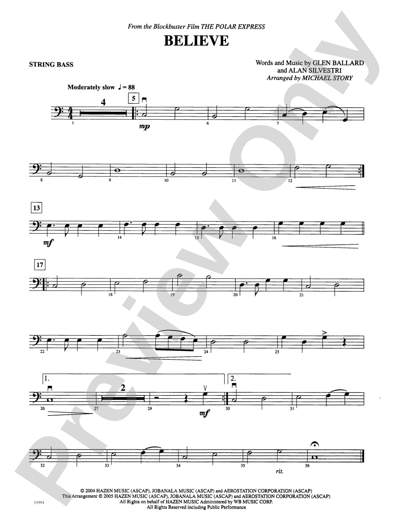 Classics for a Christmas Pops, Level 2: String Bass