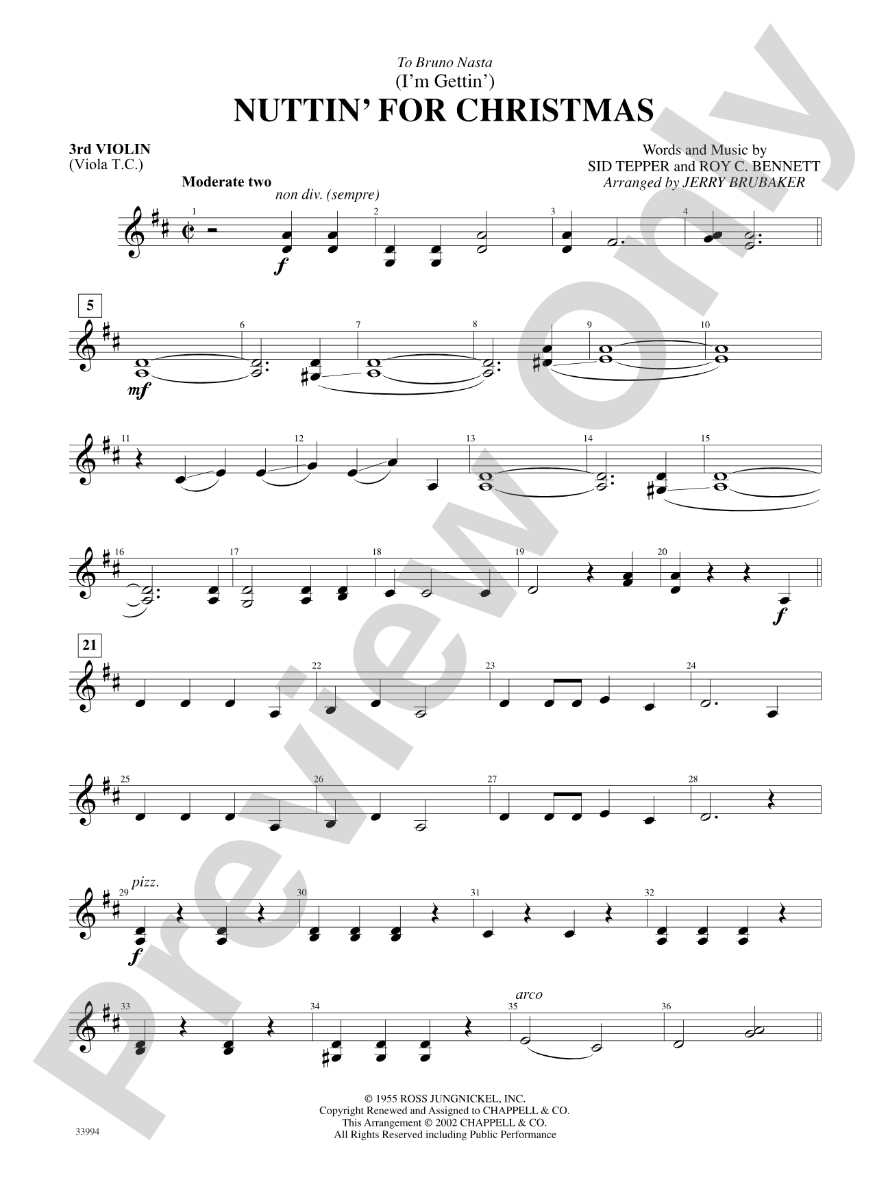 Classics for a Christmas Pops, Level 2: 3rd Violin (Viola [TC])