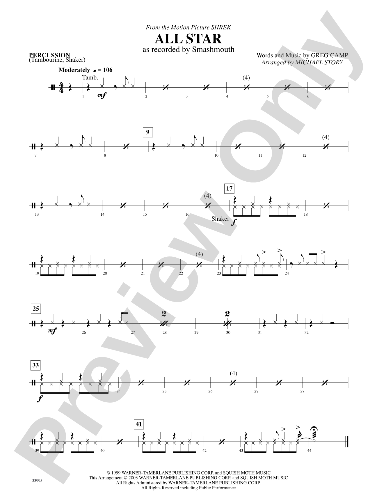 Great Movie Themes: 1st Percussion