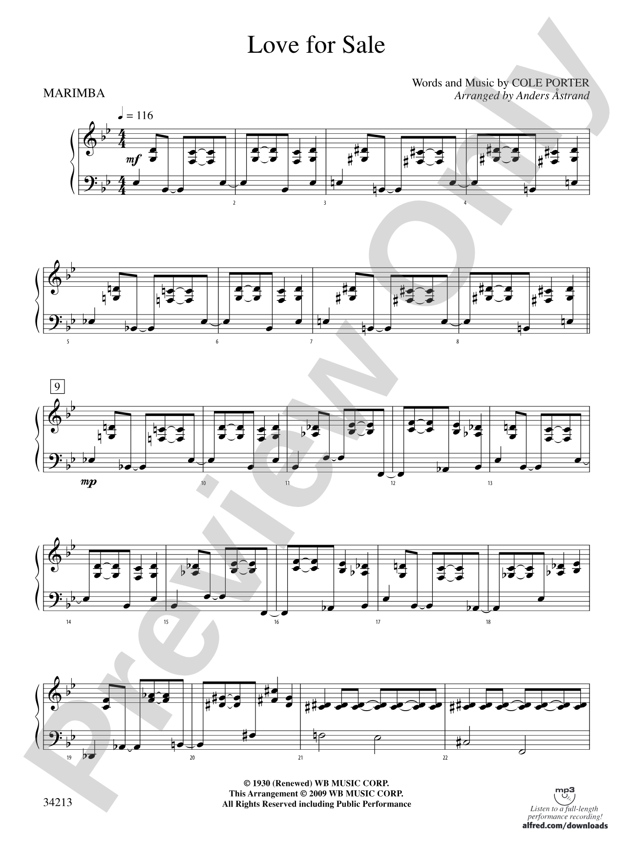 The Cole Porter Mallet Collection: 2nd Mallet Percussion