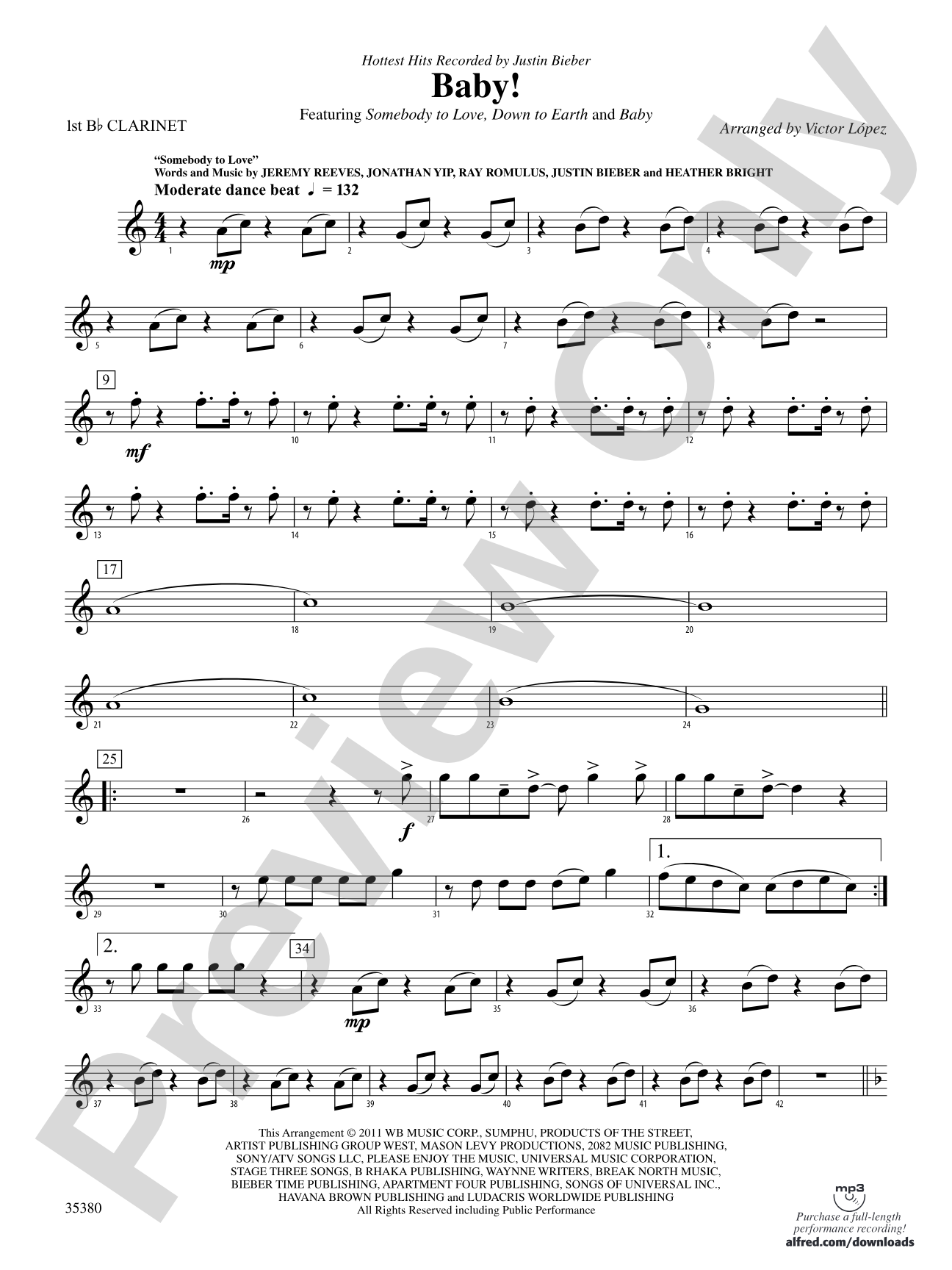 Baby!: 1st B-flat Clarinet