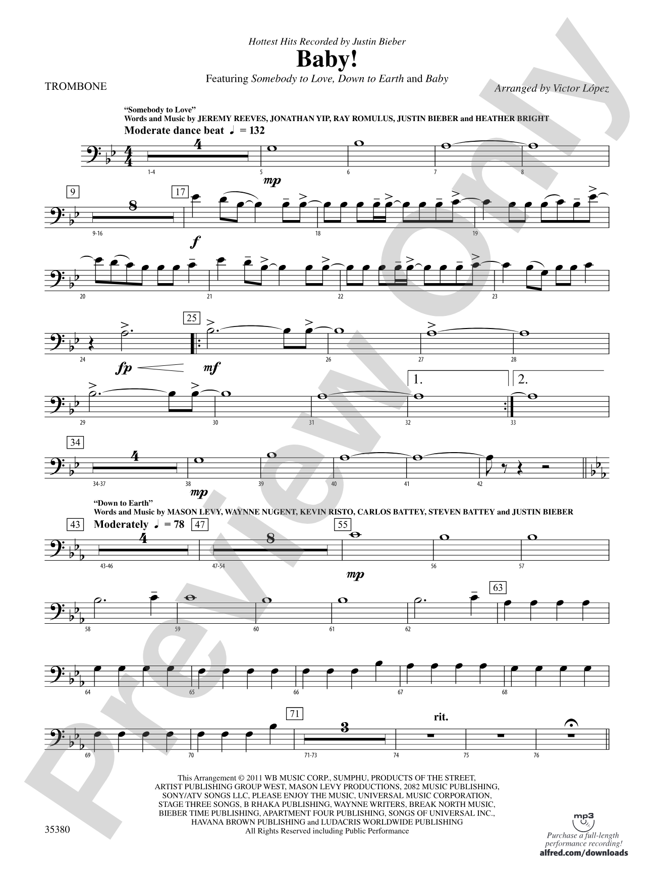 Baby!: 1st Trombone