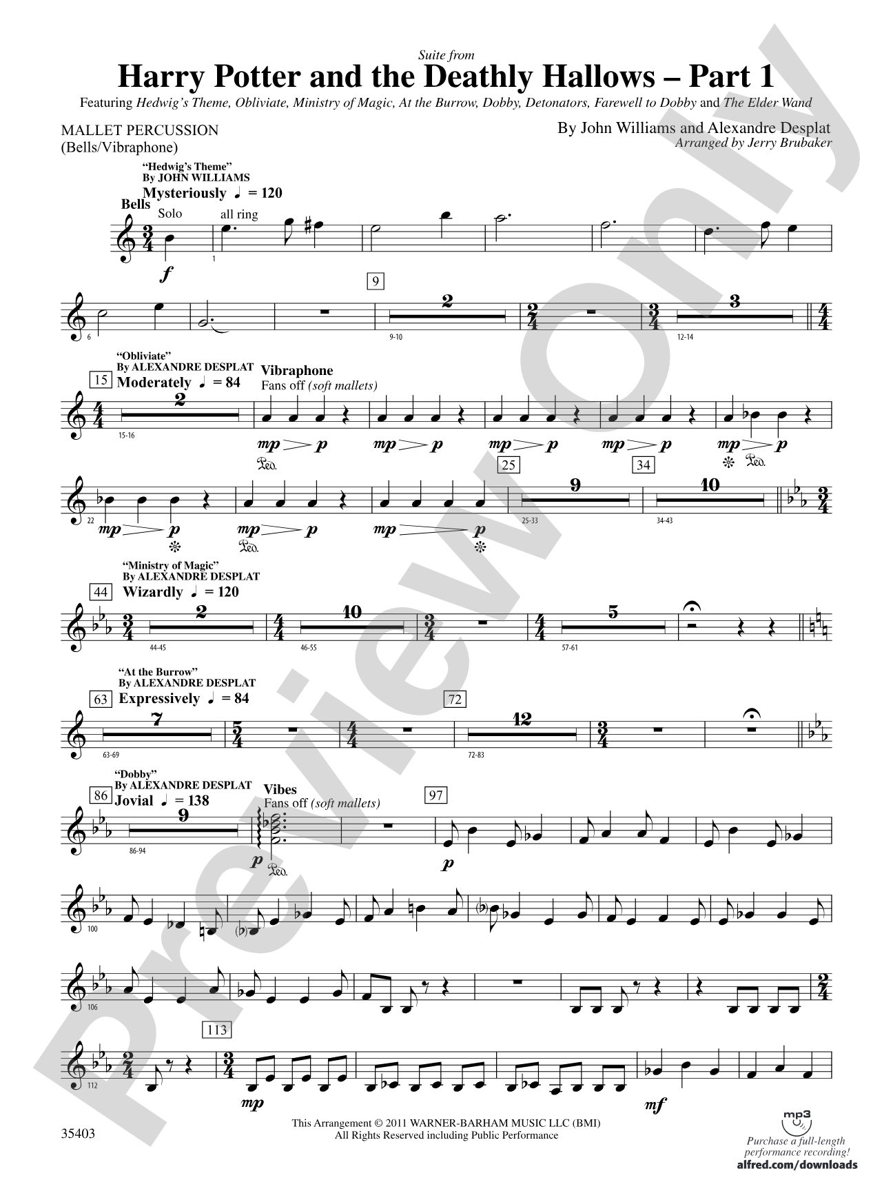 Harry Potter and the Deathly Hallows, Part 1, Suite from: Mallets