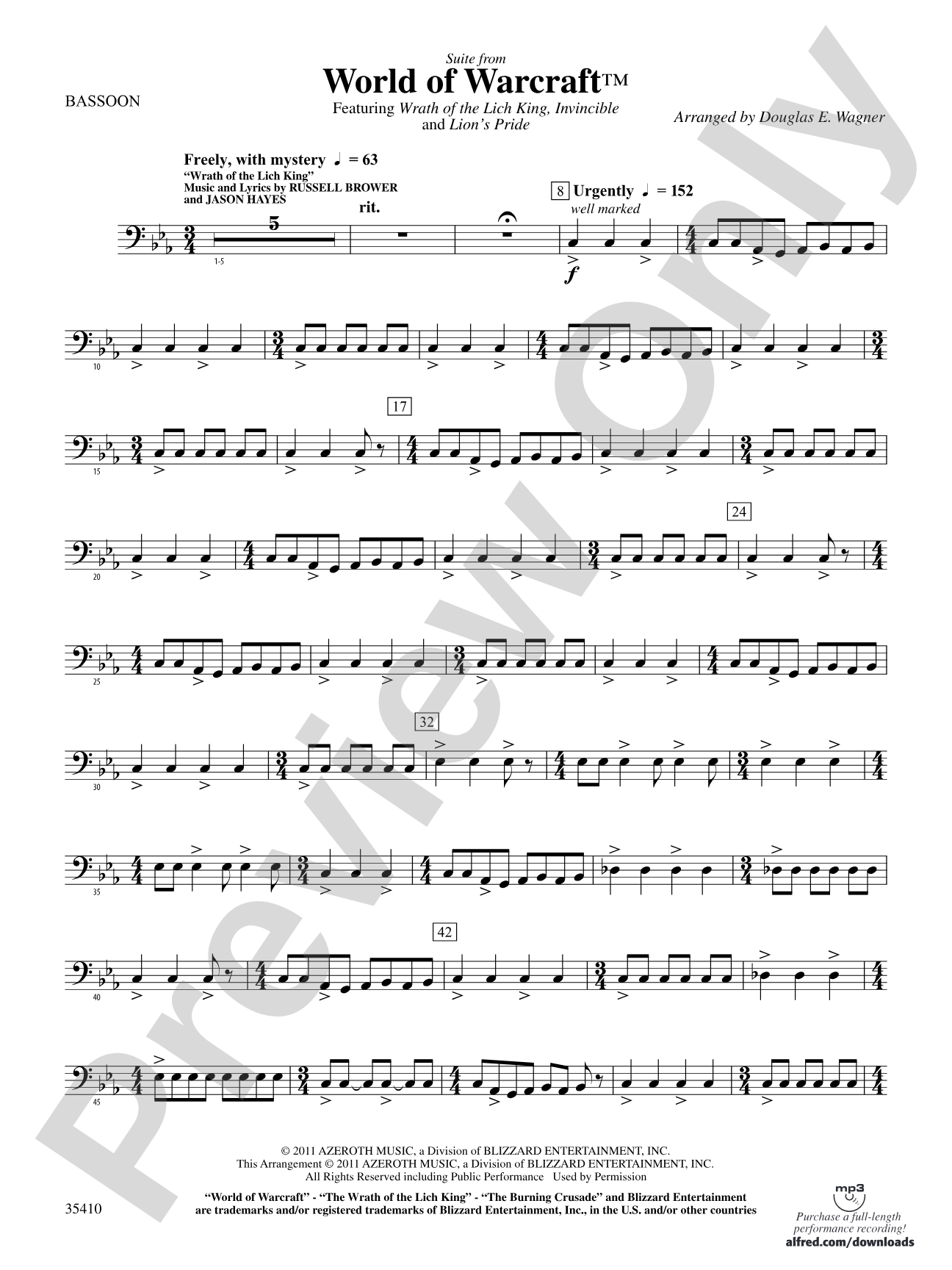 World of Warcraft, Suite from: Bassoon