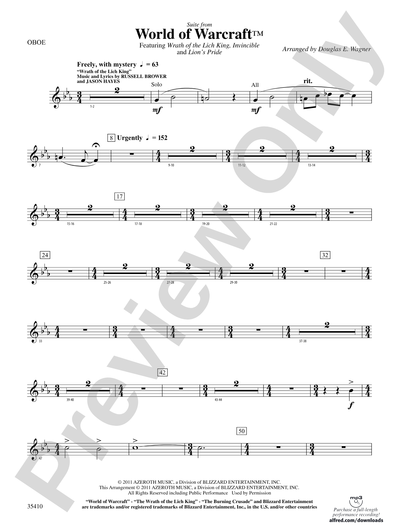 World of Warcraft, Suite from: Oboe