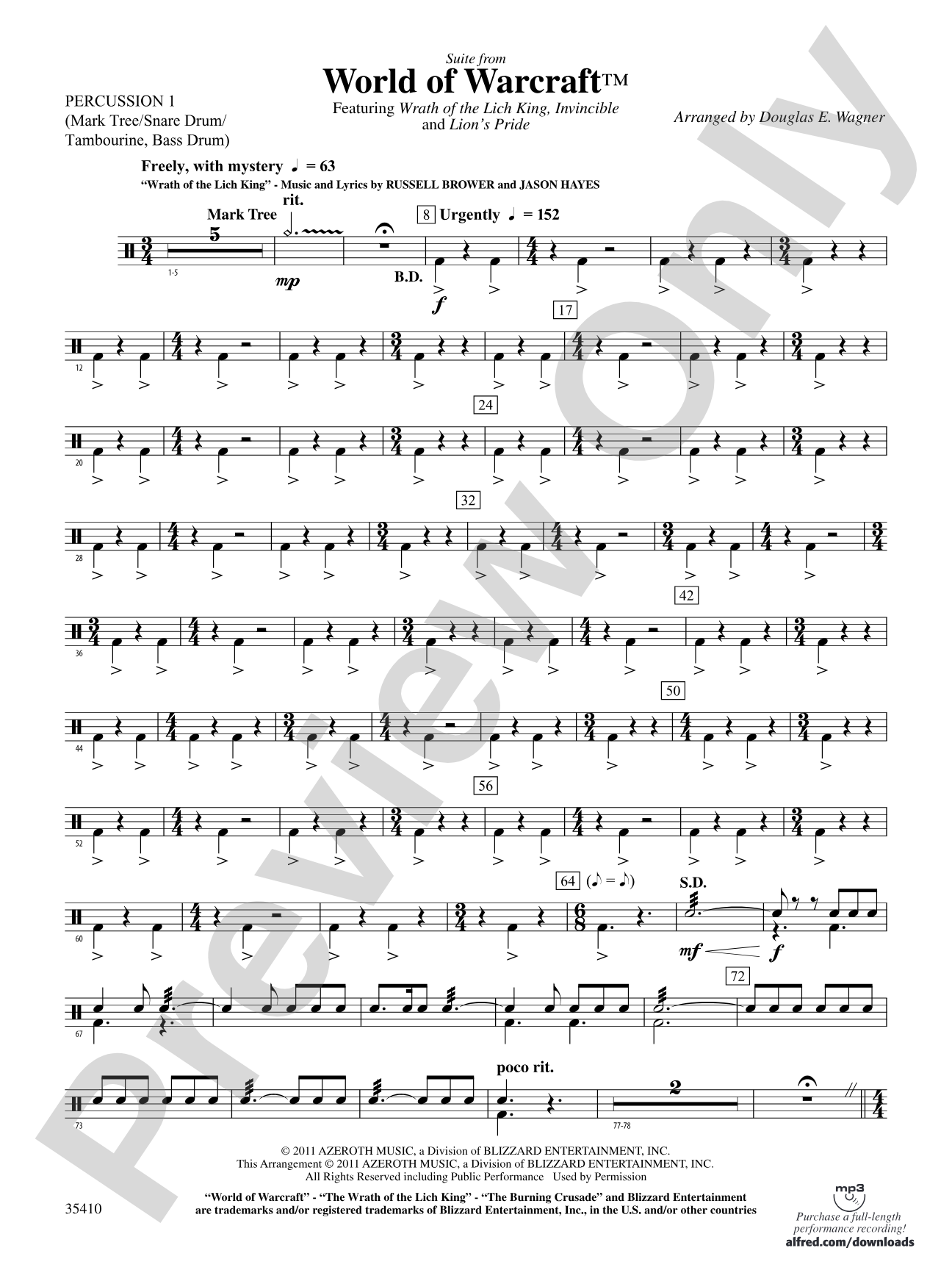 World of Warcraft, Suite from: 1st Percussion