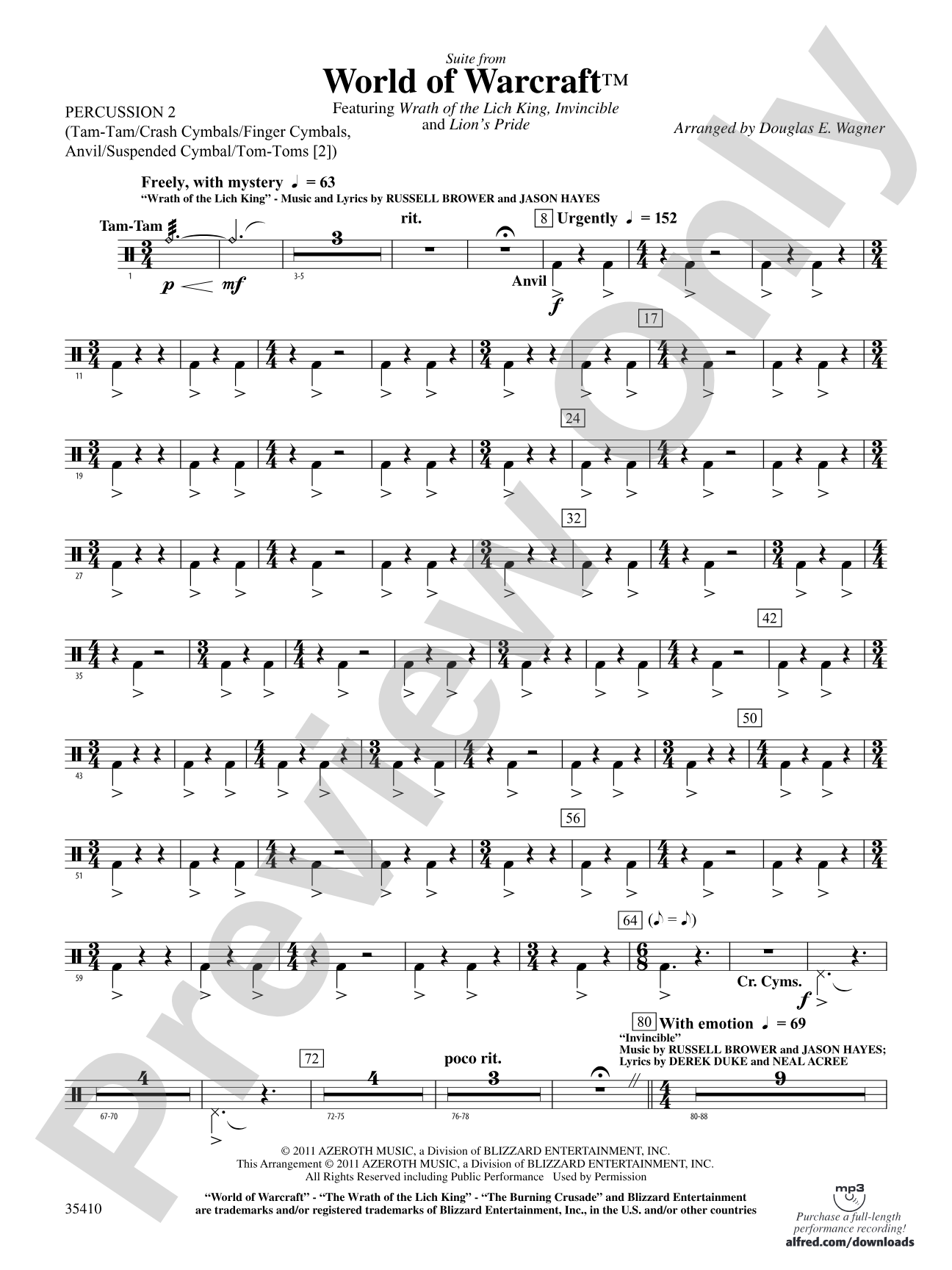 World of Warcraft, Suite from: 2nd Percussion