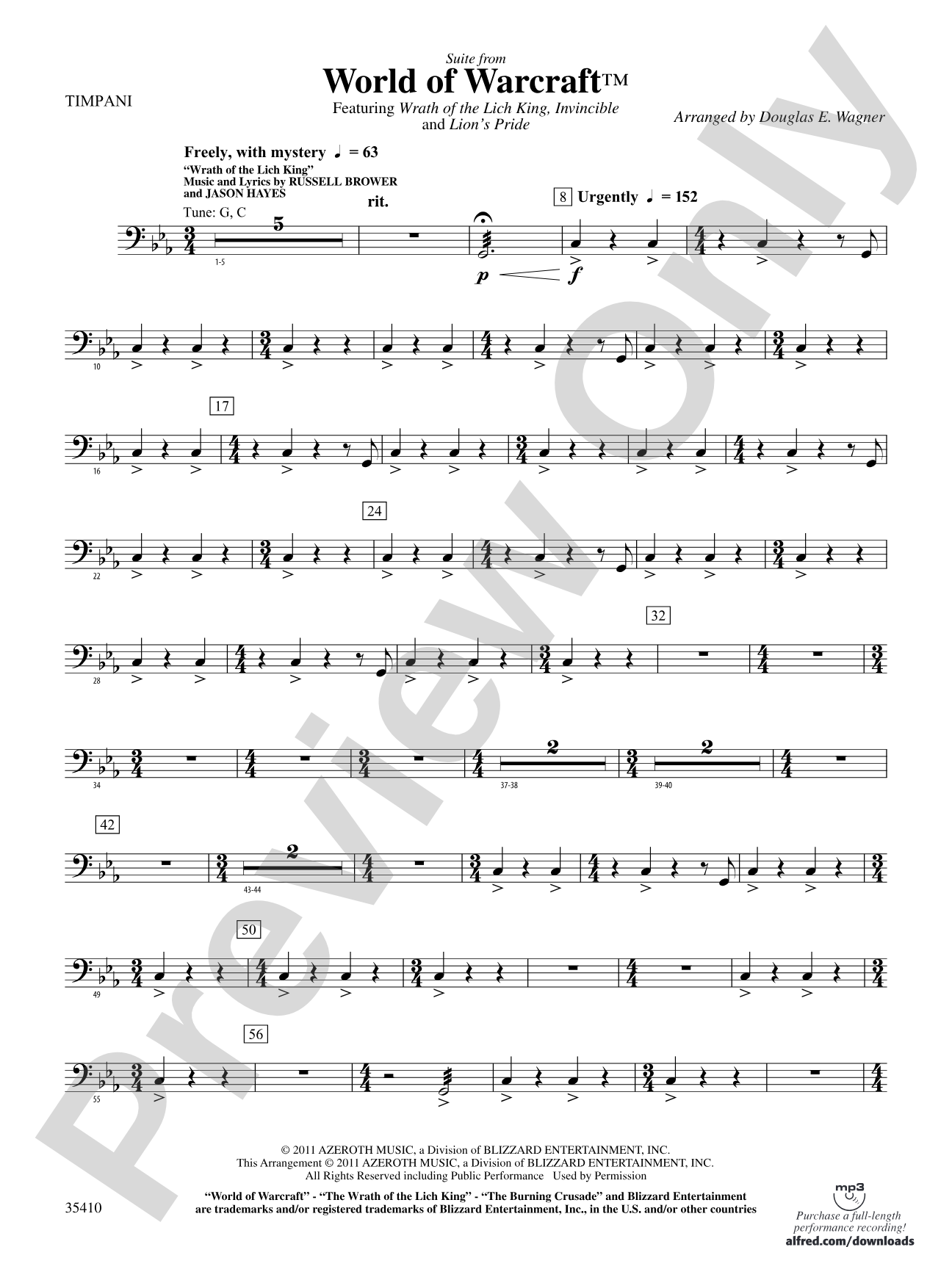 World of Warcraft, Suite from: Timpani