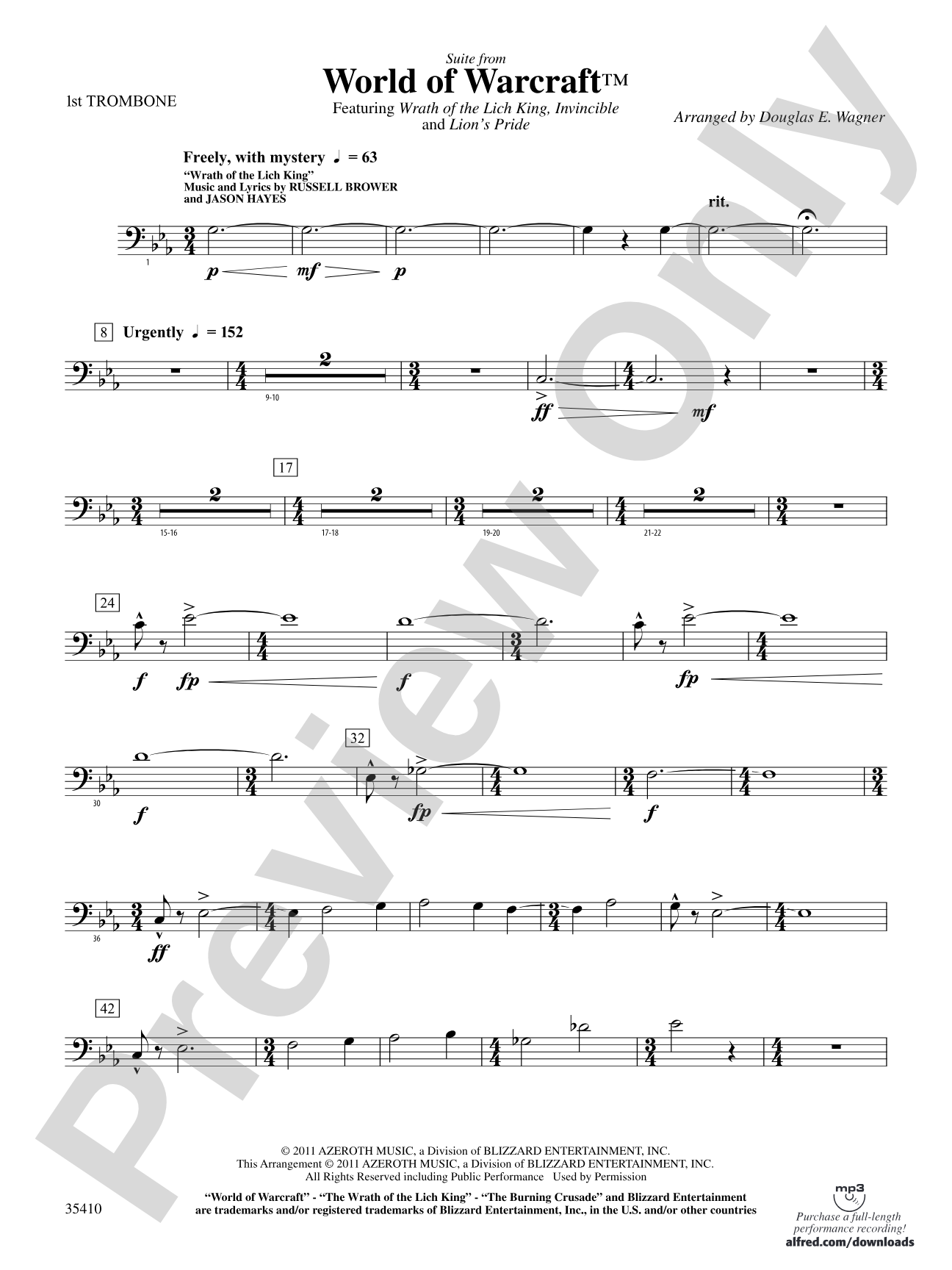 World of Warcraft, Suite from: 1st Trombone