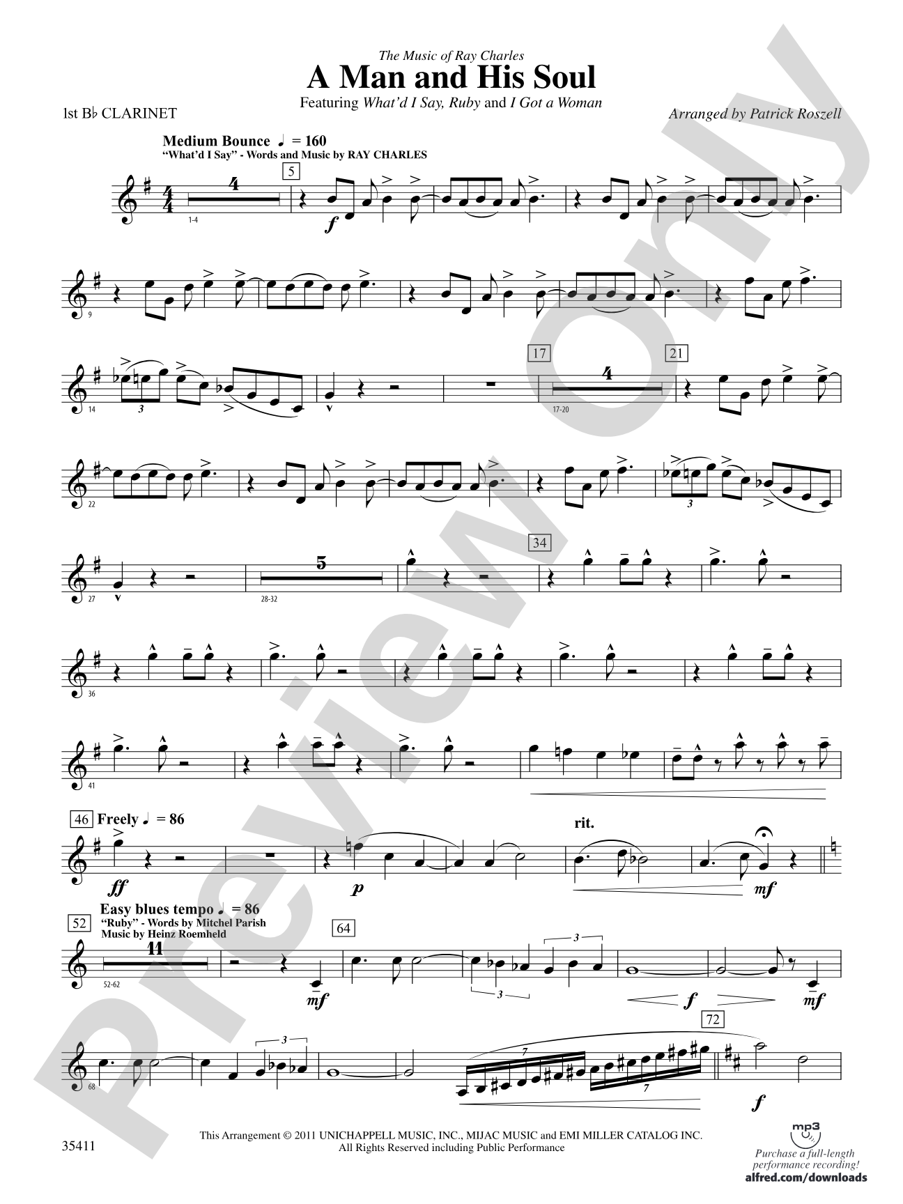 A Man and His Soul: 1st B-flat Clarinet