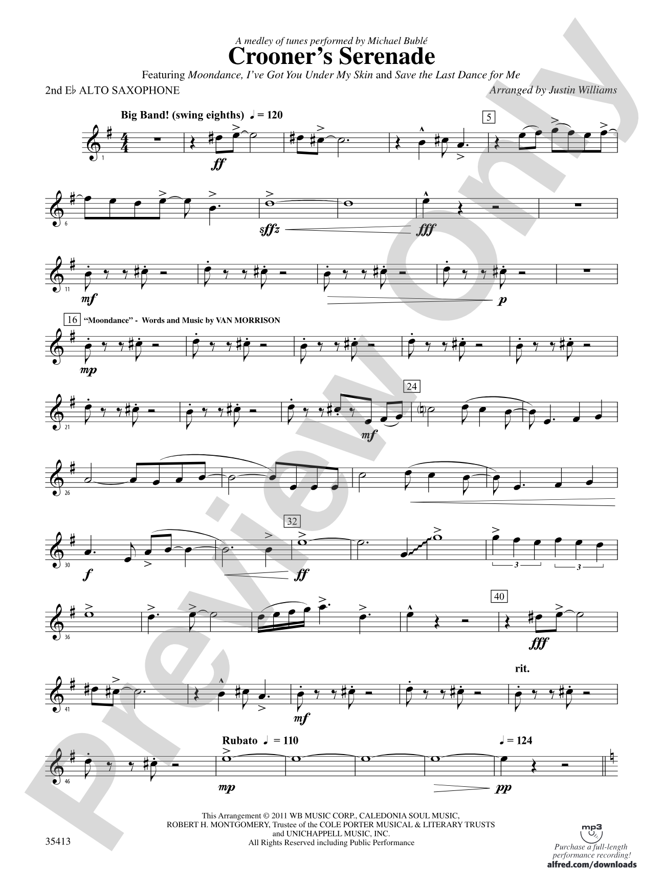 Crooner’s Serenade: 2nd E-flat Alto Saxophone
