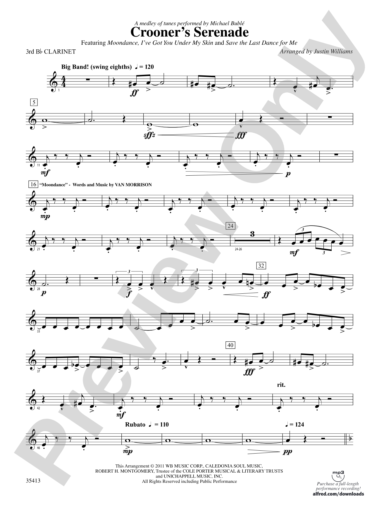 Crooner’s Serenade: 3rd B-flat Clarinet