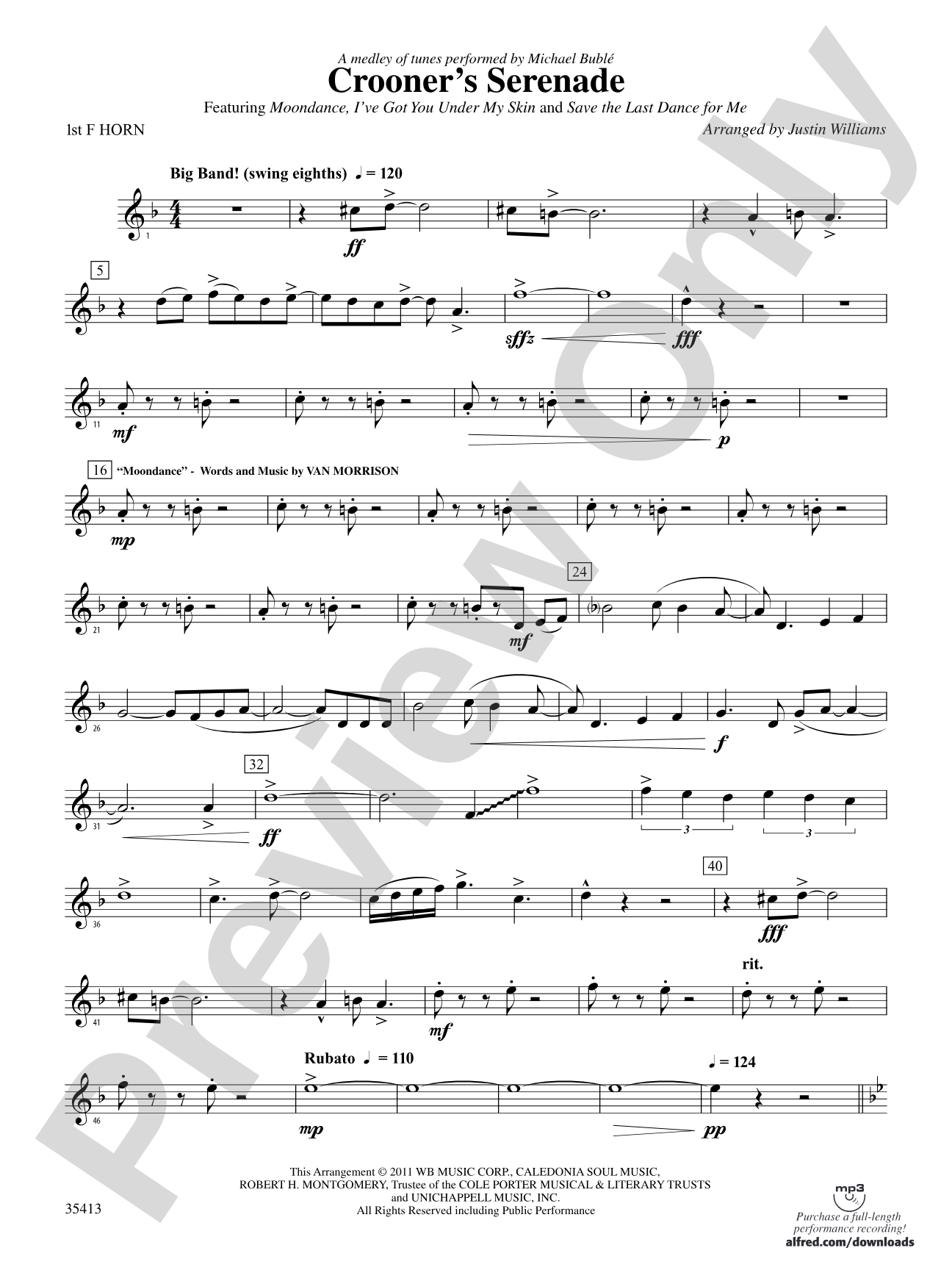 Crooner’s Serenade: 1st F Horn