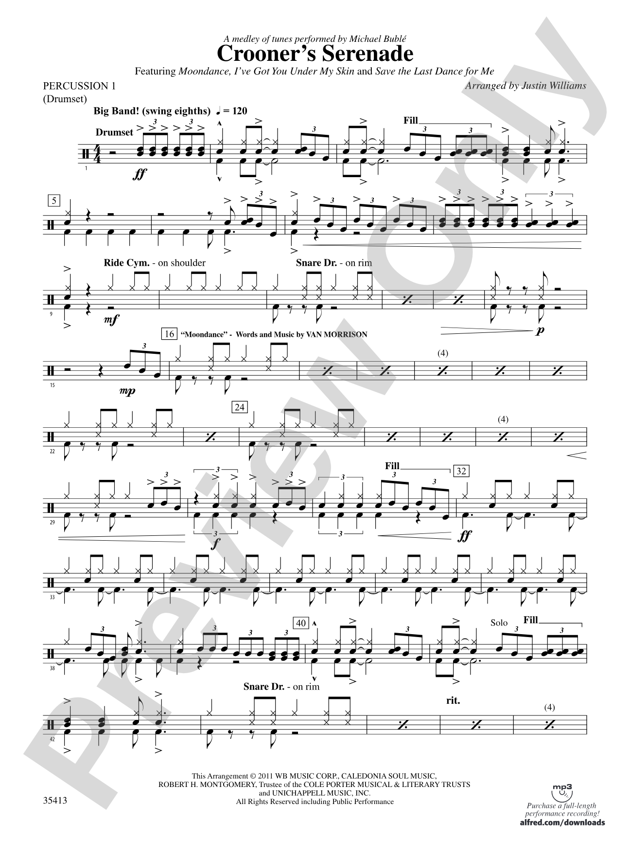 Crooner’s Serenade: 1st Percussion