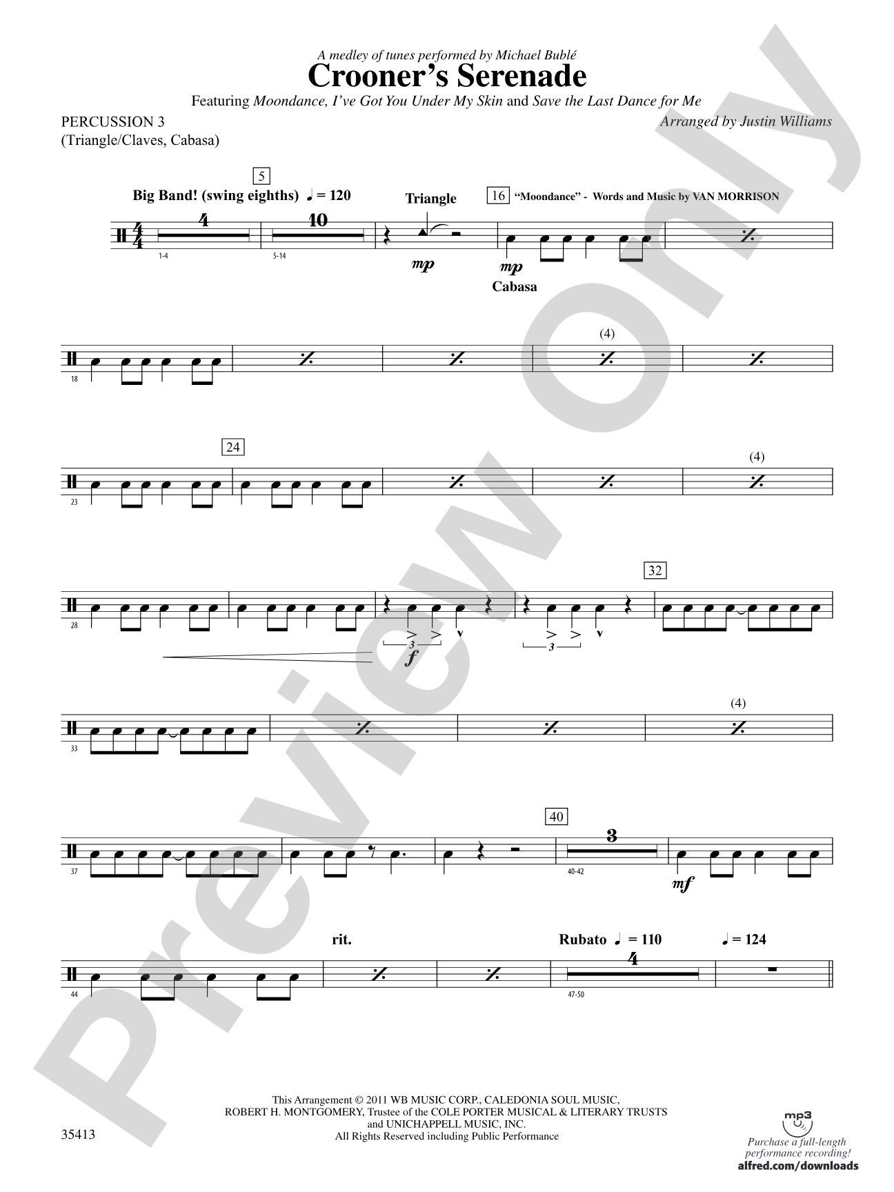 Crooner’s Serenade: 3rd Percussion