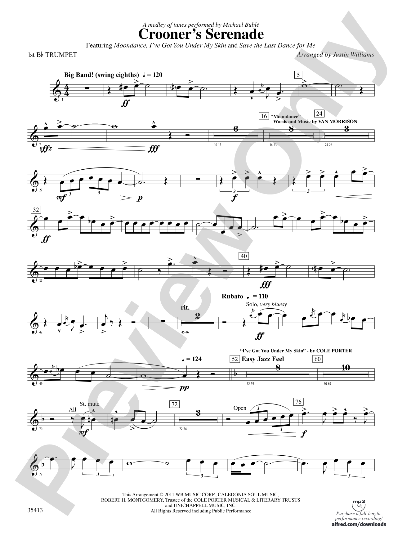 Crooner’s Serenade: 1st B-flat Trumpet