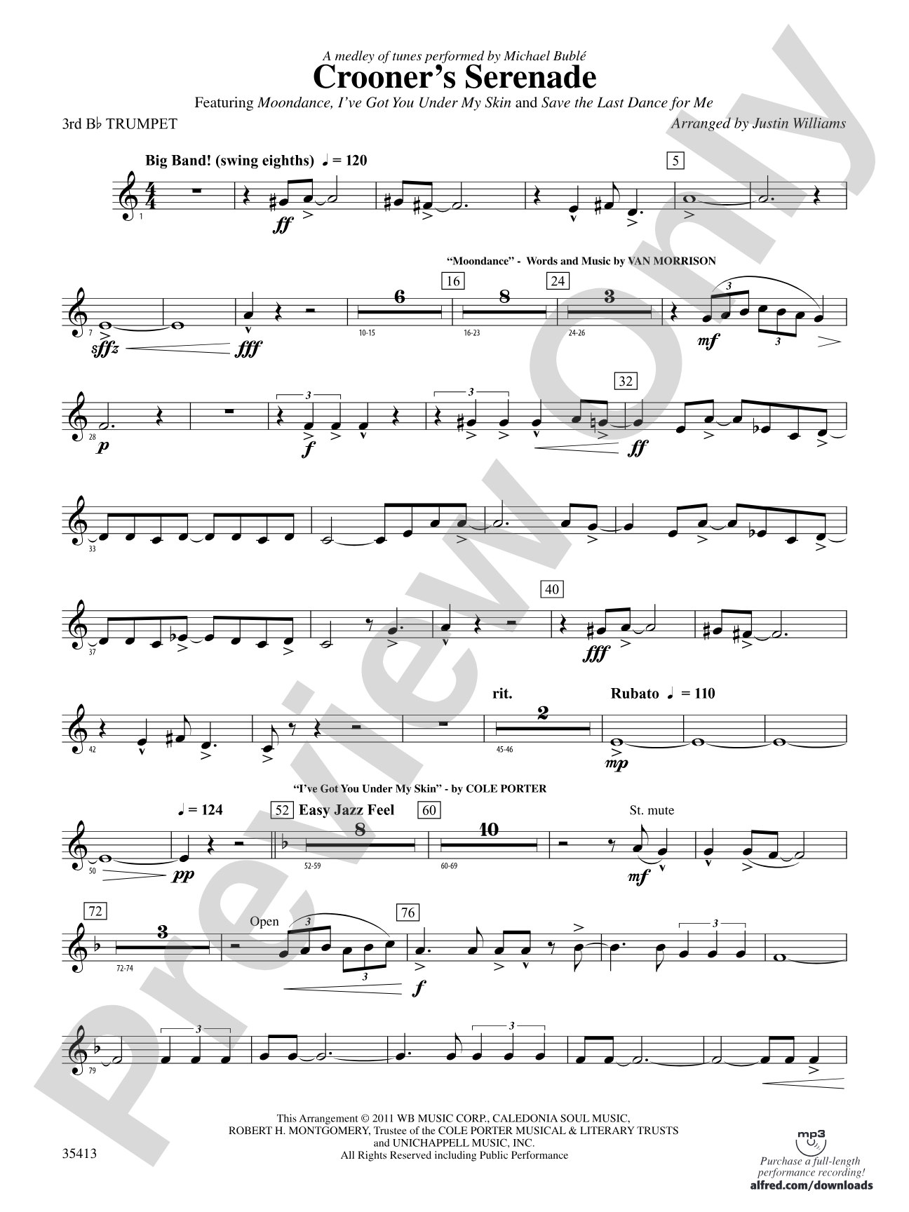 Crooner’s Serenade: 3rd B-flat Trumpet