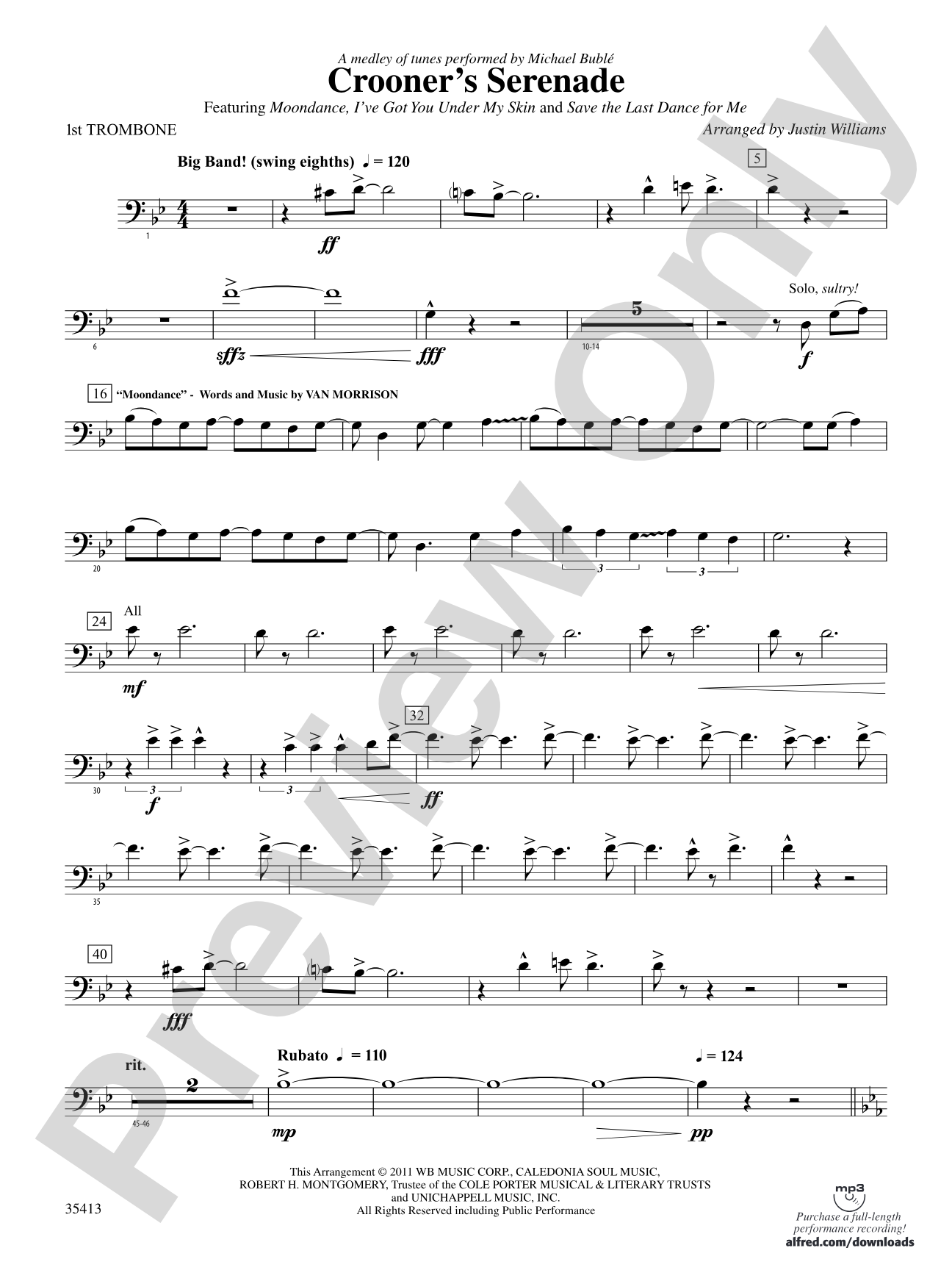 Crooner’s Serenade: 1st Trombone