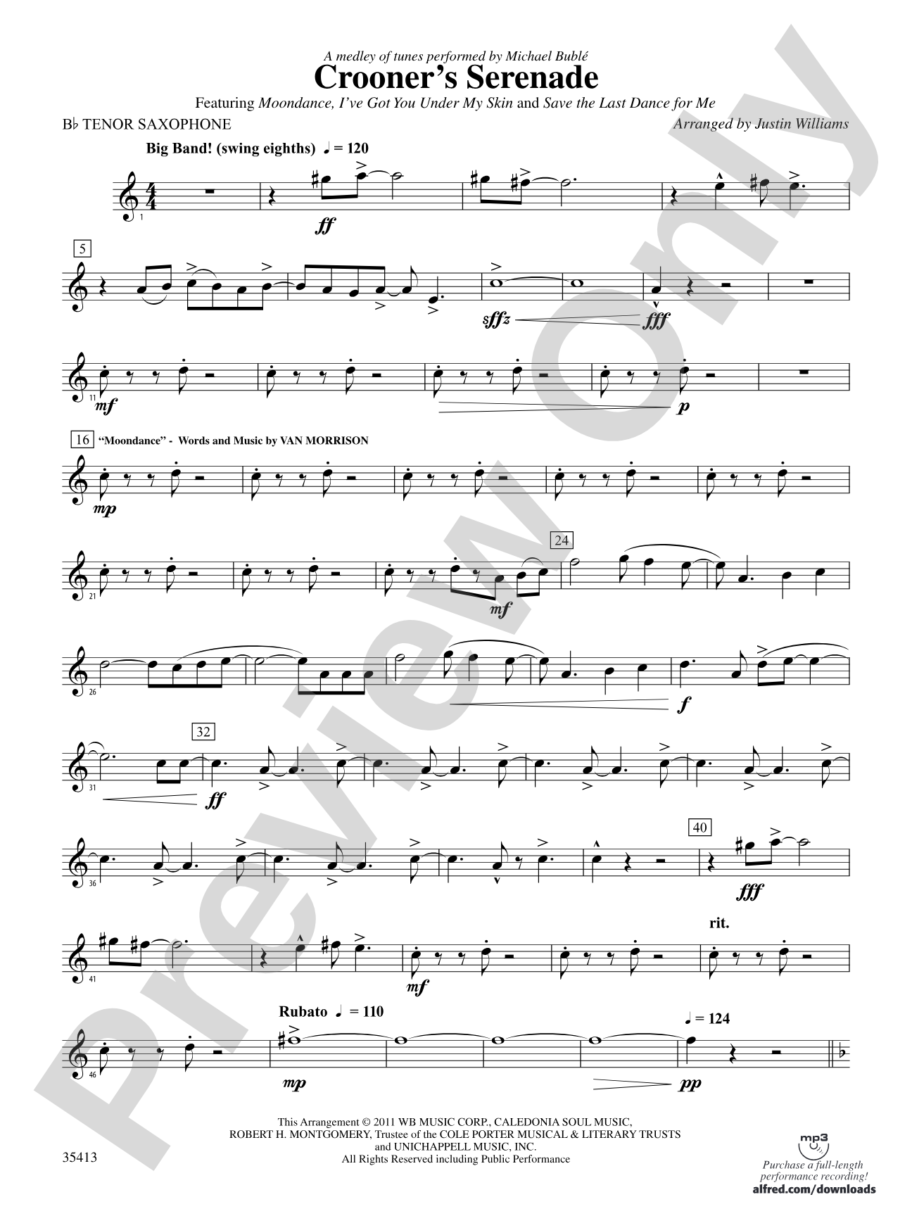 Crooner’s Serenade: B-flat Tenor Saxophone