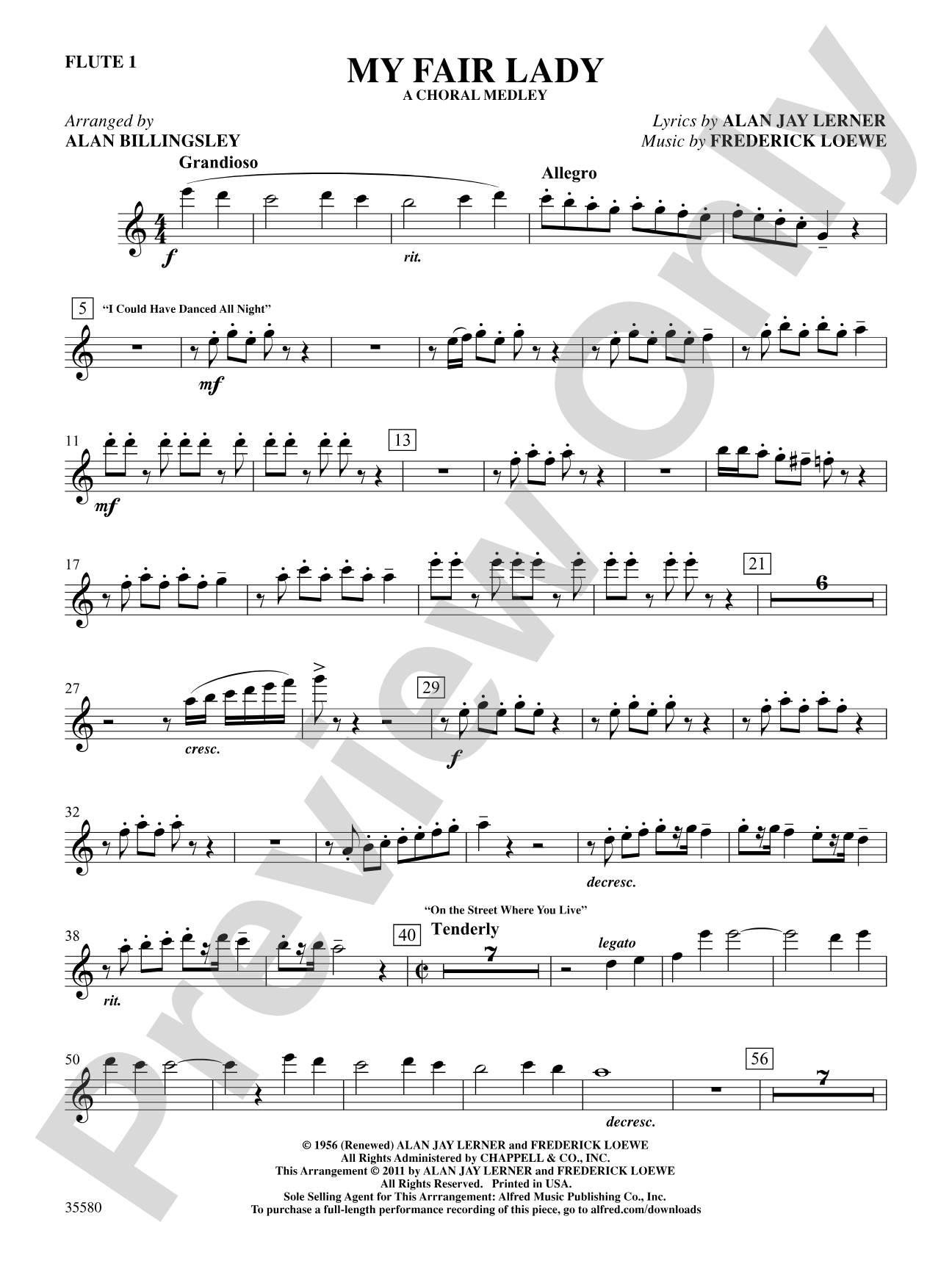My Fair Lady: Flute: Choral SoundPax