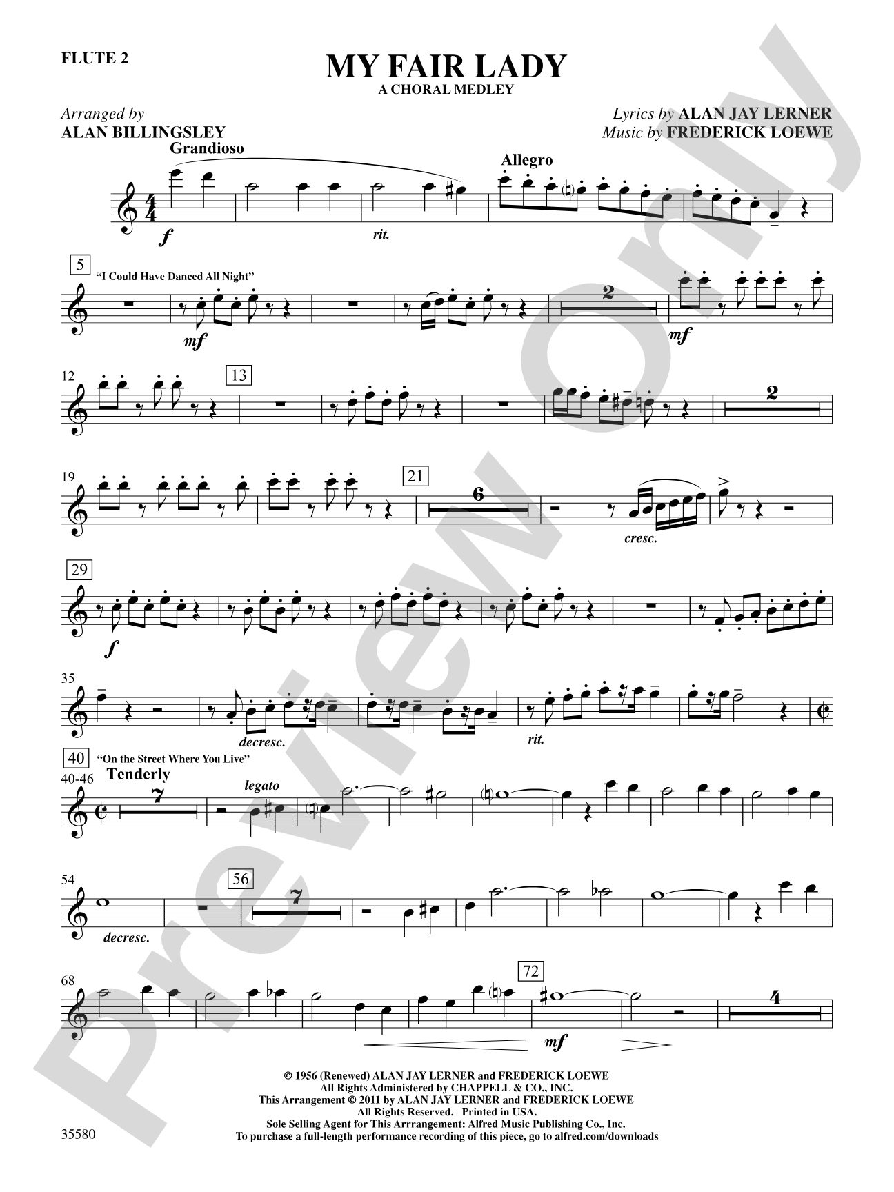 My Fair Lady: 2nd Flute: Choral SoundPax