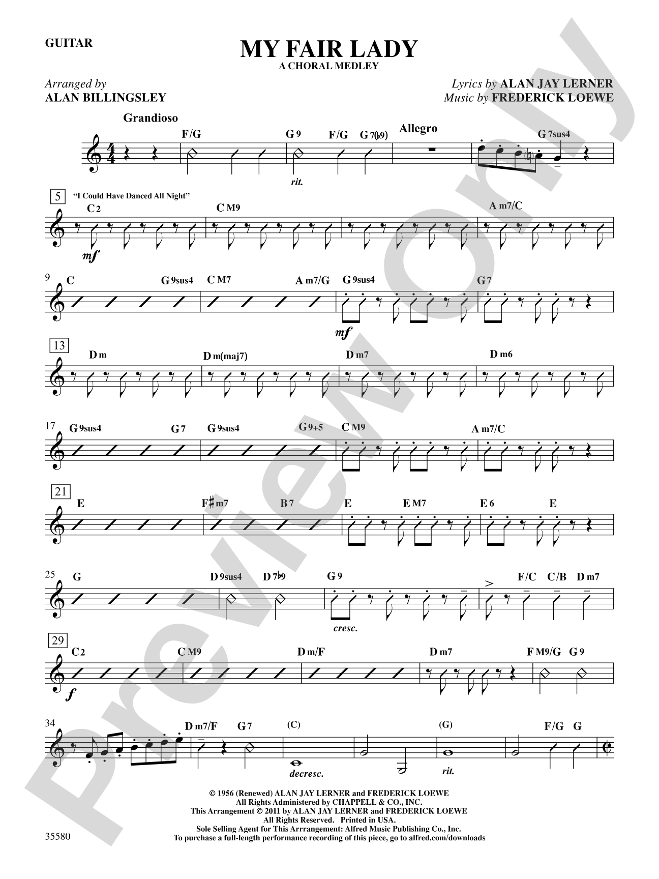 My Fair Lady: Guitar: Choral SoundPax