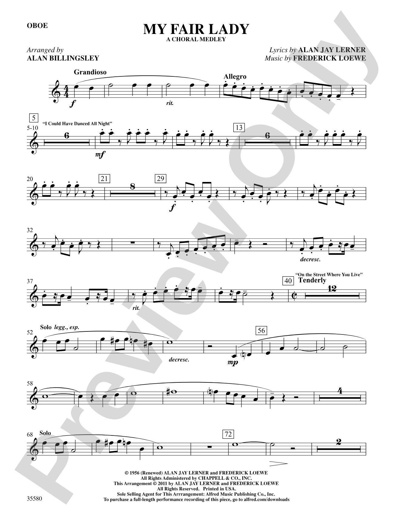 My Fair Lady: Oboe: Choral SoundPax