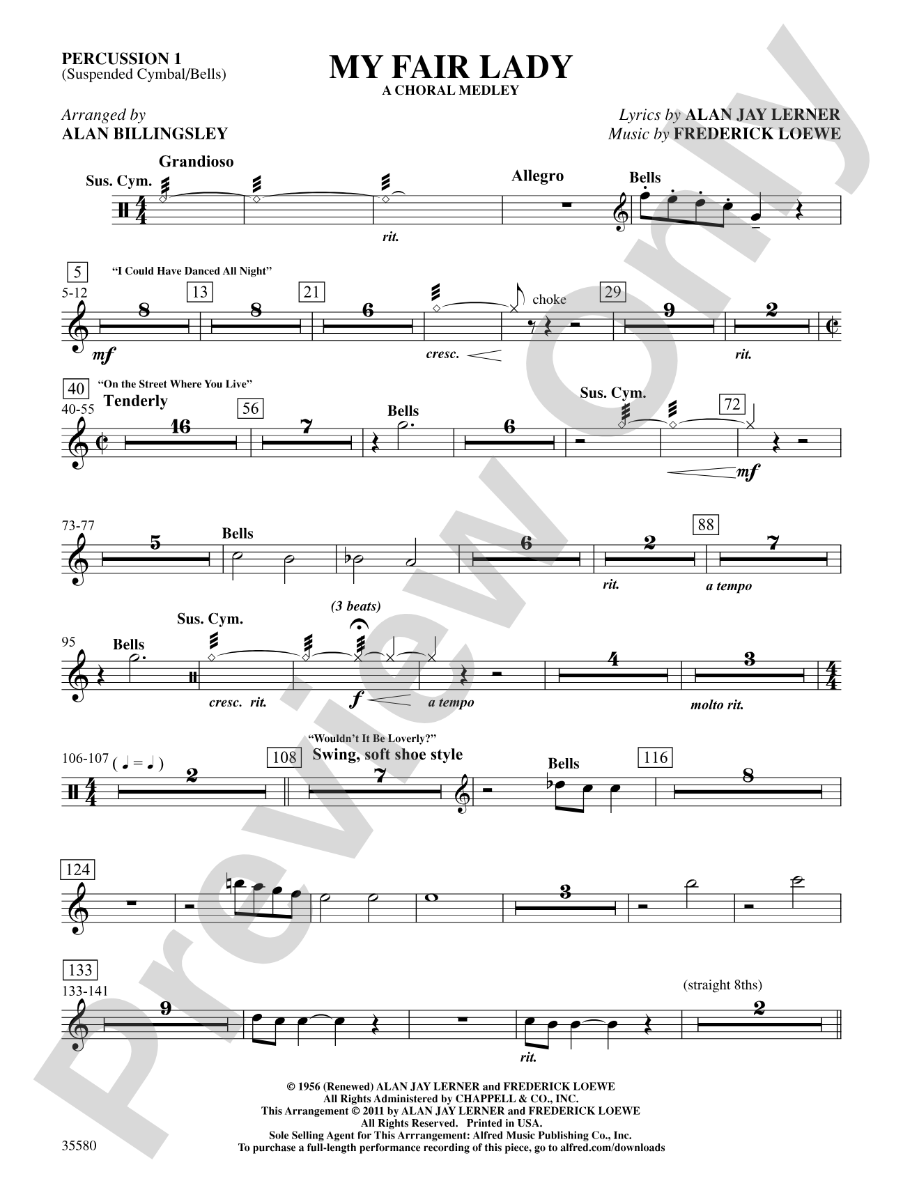 My Fair Lady: 1st Percussion: Choral SoundPax