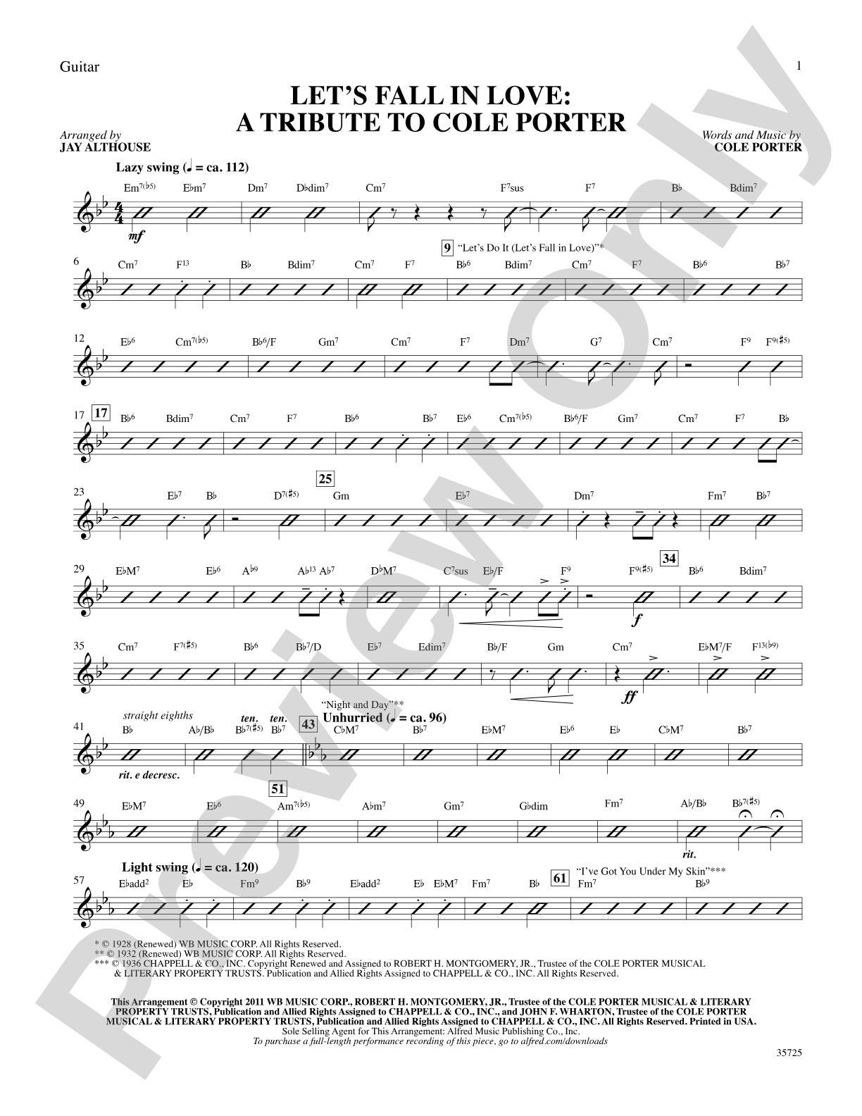 Let's Fall in Love: Guitar: Choral SoundPax