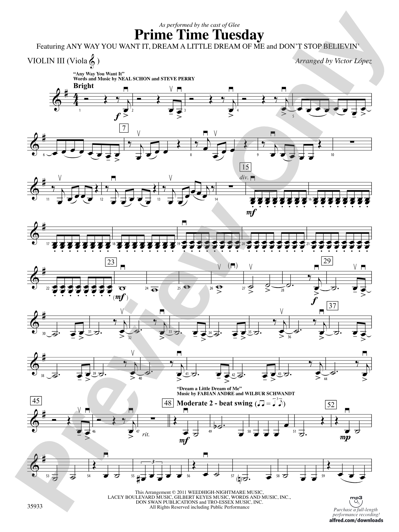 Prime Time Tuesday: 3rd Violin (Viola [TC])