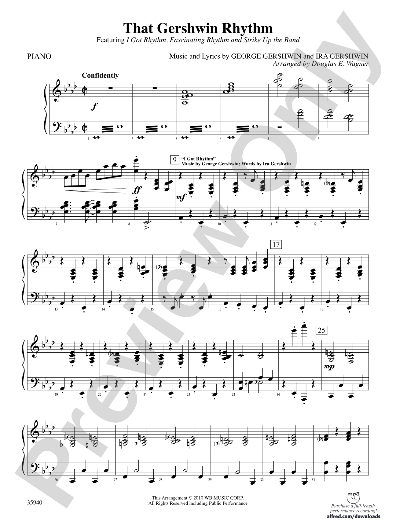 That Gershwin Rhythm: Piano Accompaniment