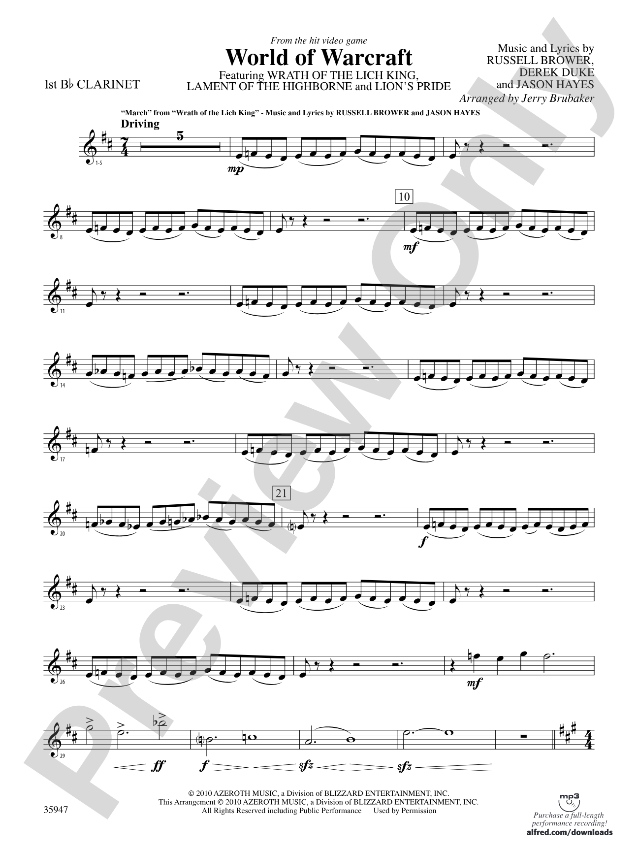 World of Warcraft: 1st B-flat Clarinet