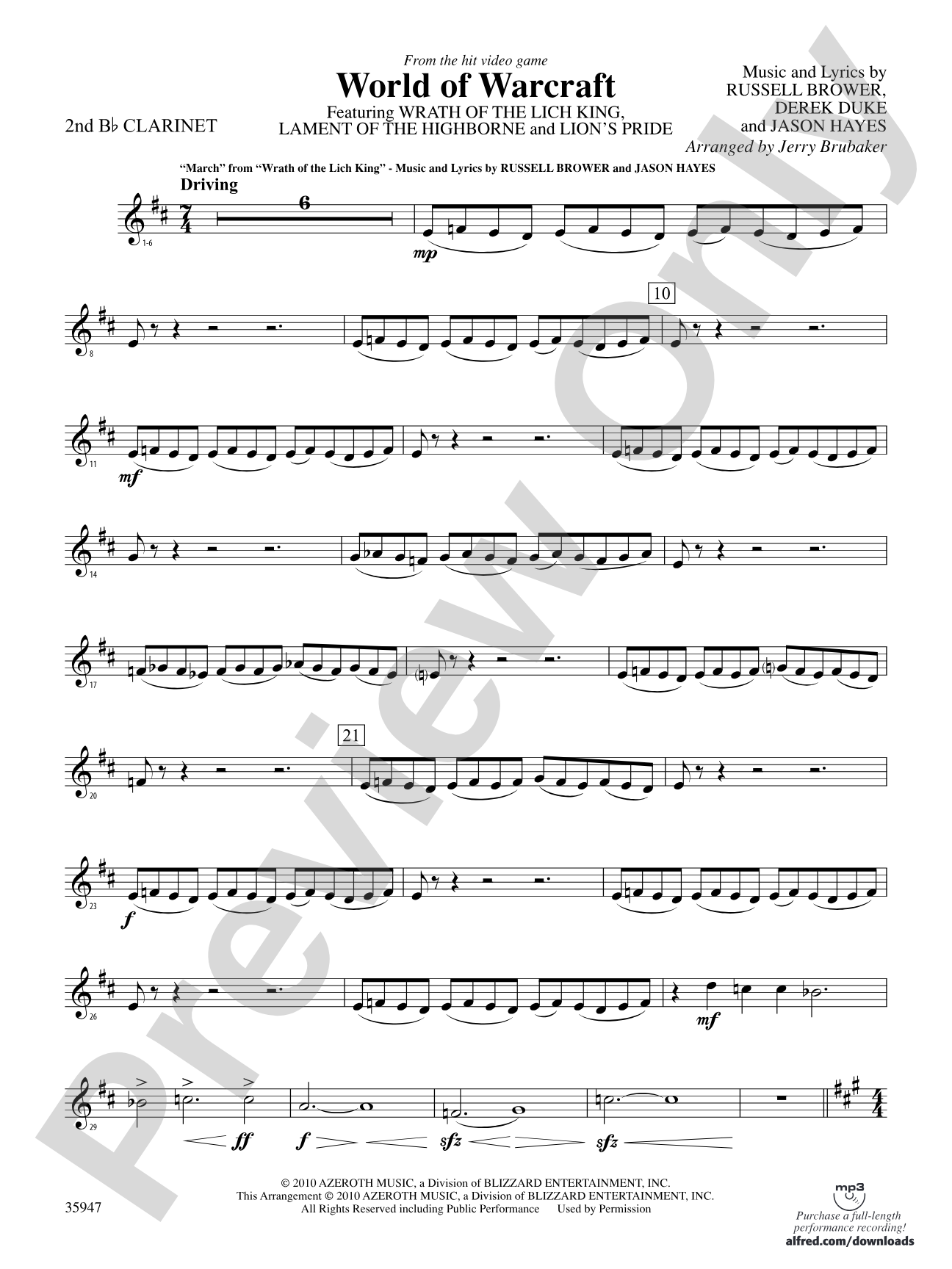 World of Warcraft: 2nd B-flat Clarinet