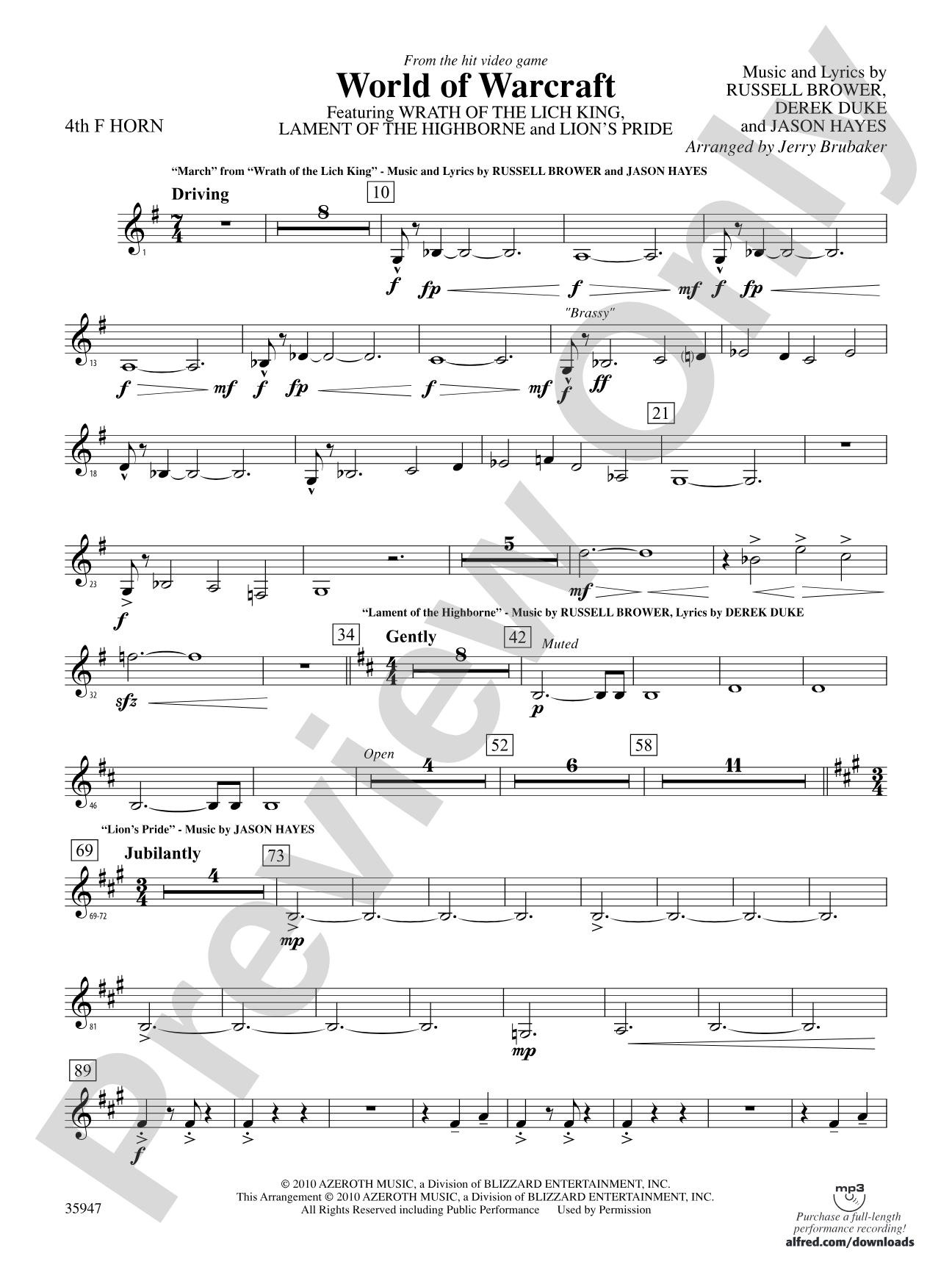 World of Warcraft: 4th F Horn