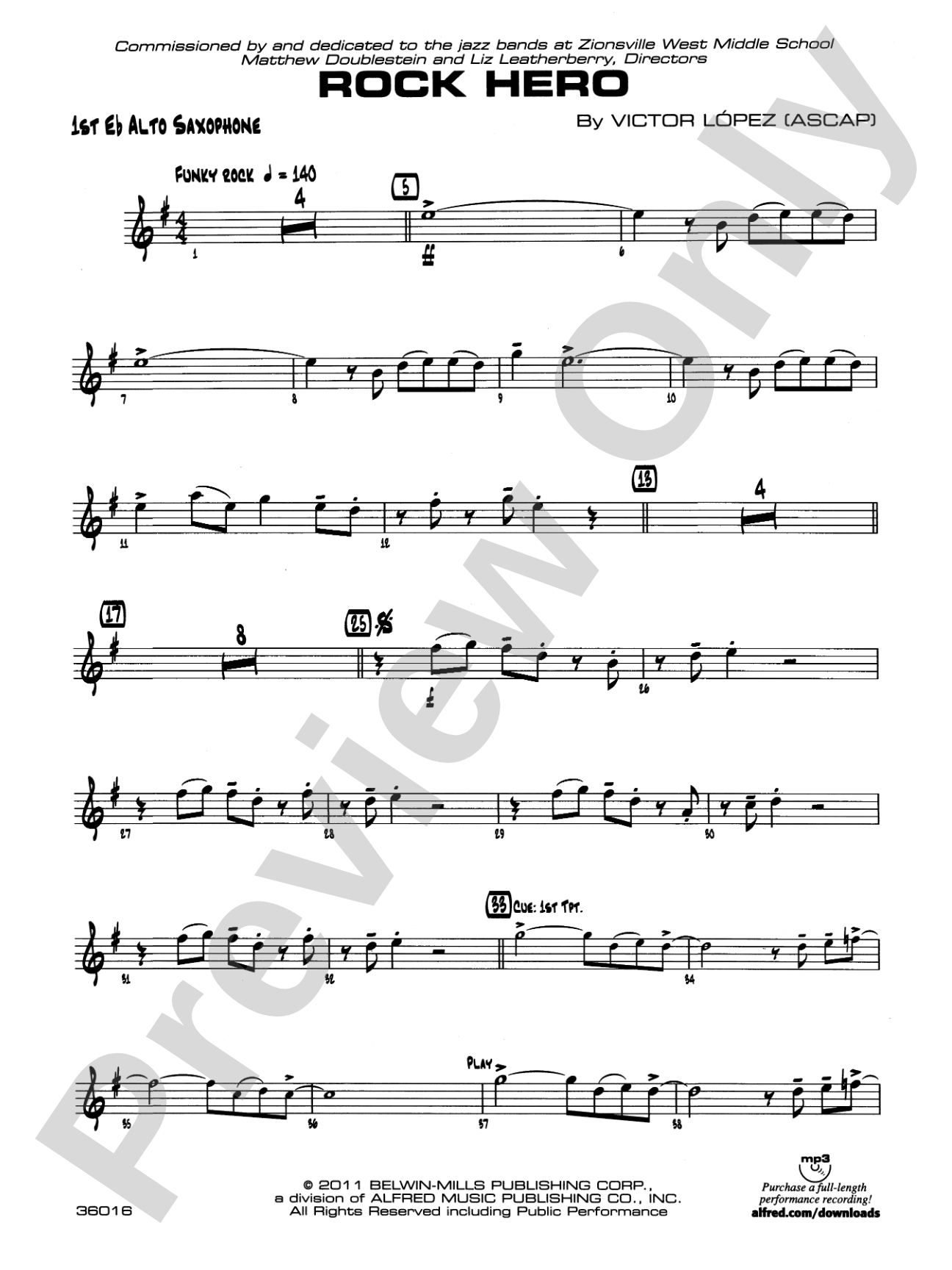 Rock Hero: E-flat Alto Saxophone