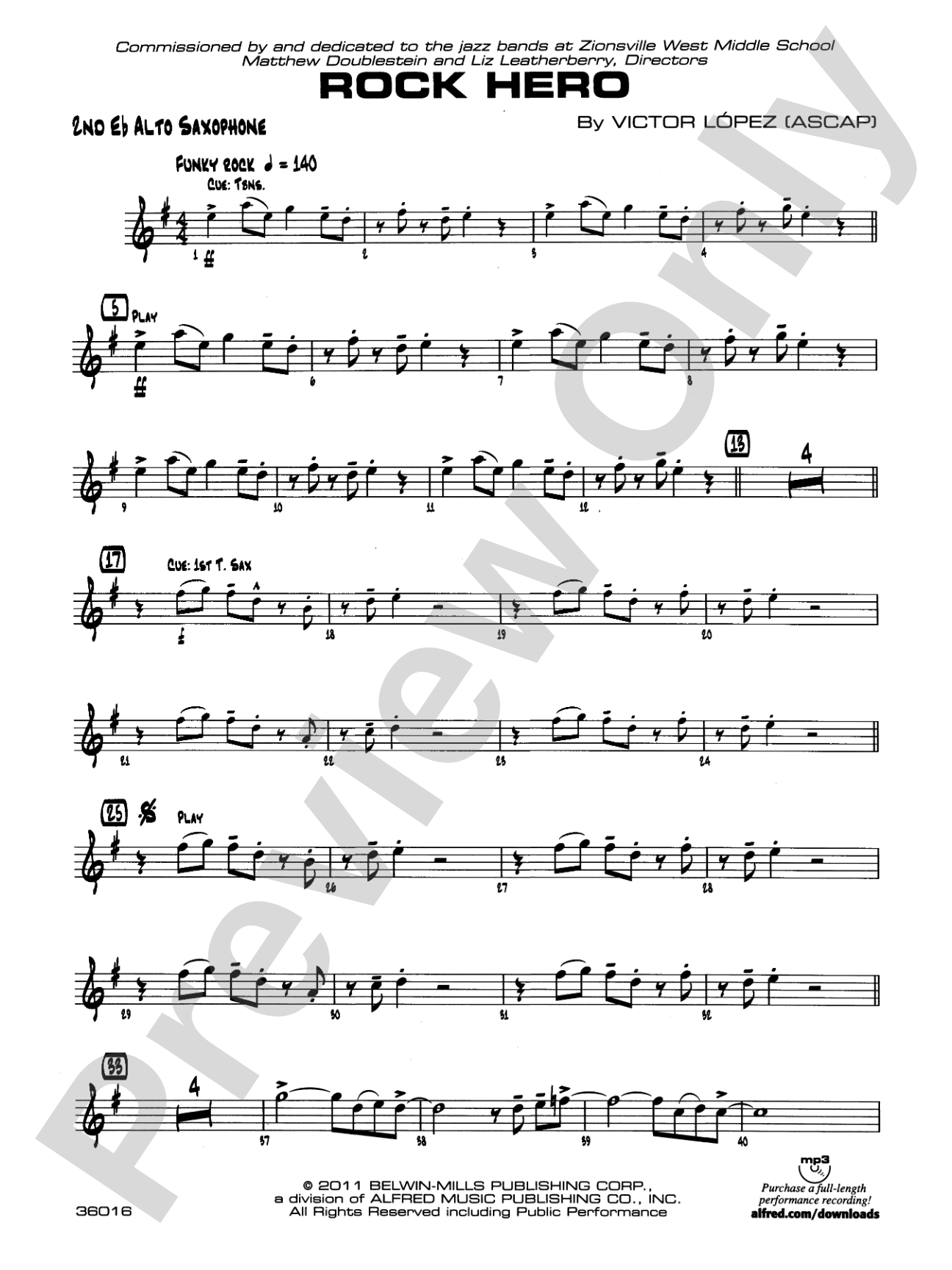 Rock Hero: 2nd E-flat Alto Saxophone