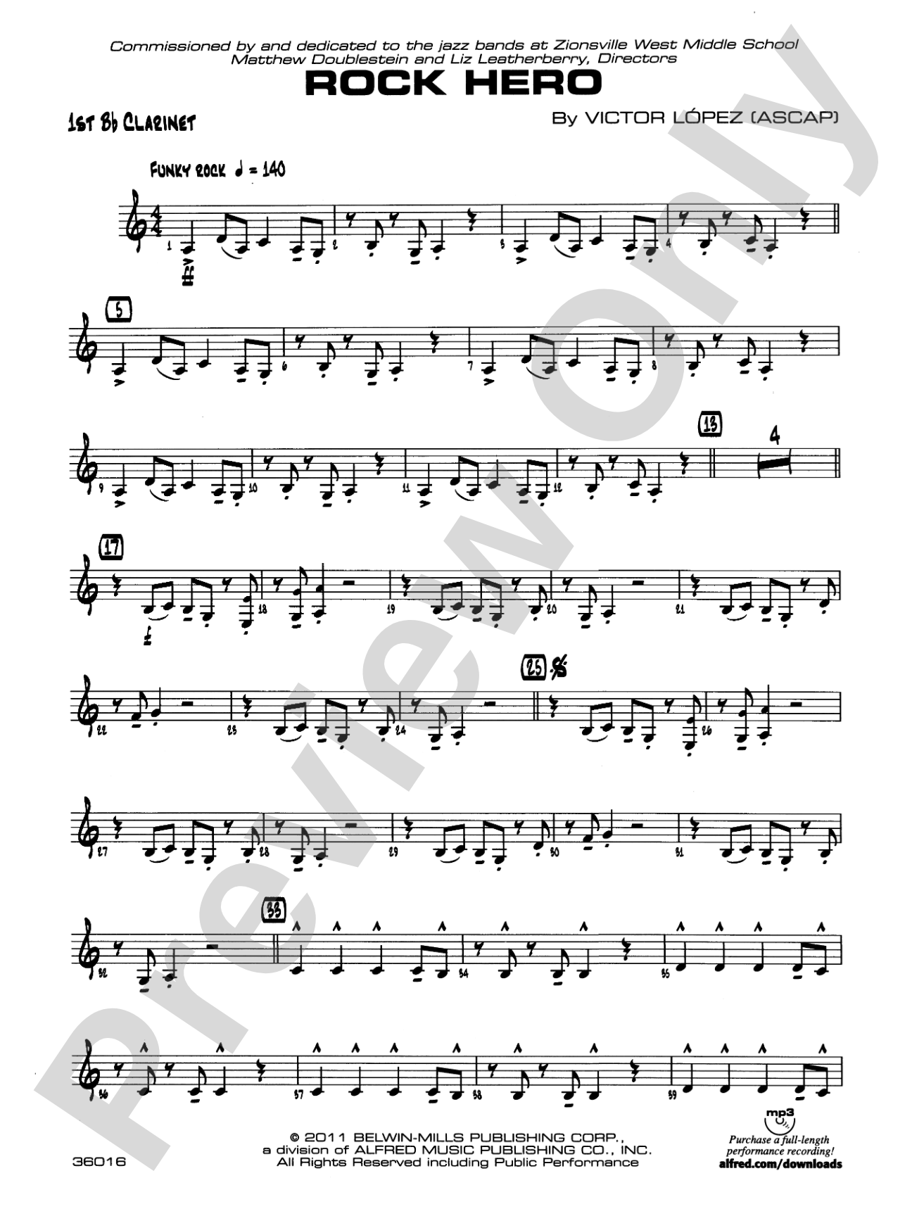 Rock Hero: 1st B-flat Clarinet