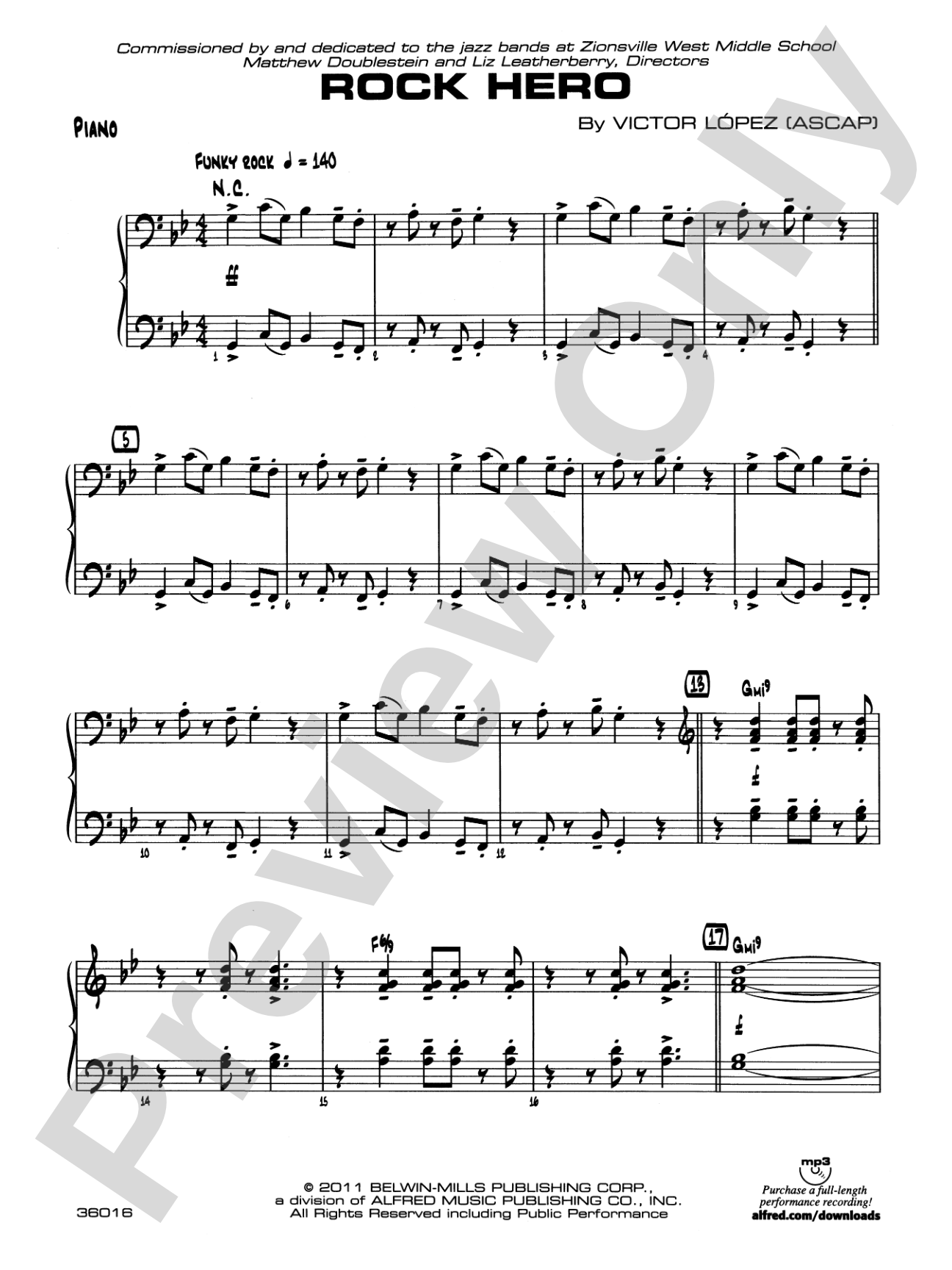 Rock Hero: Piano Accompaniment