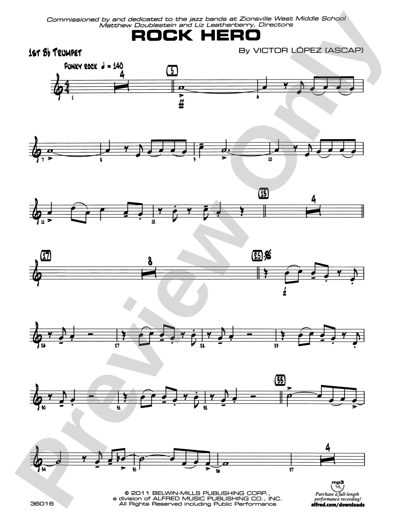 Rock Hero: 1st B-flat Trumpet