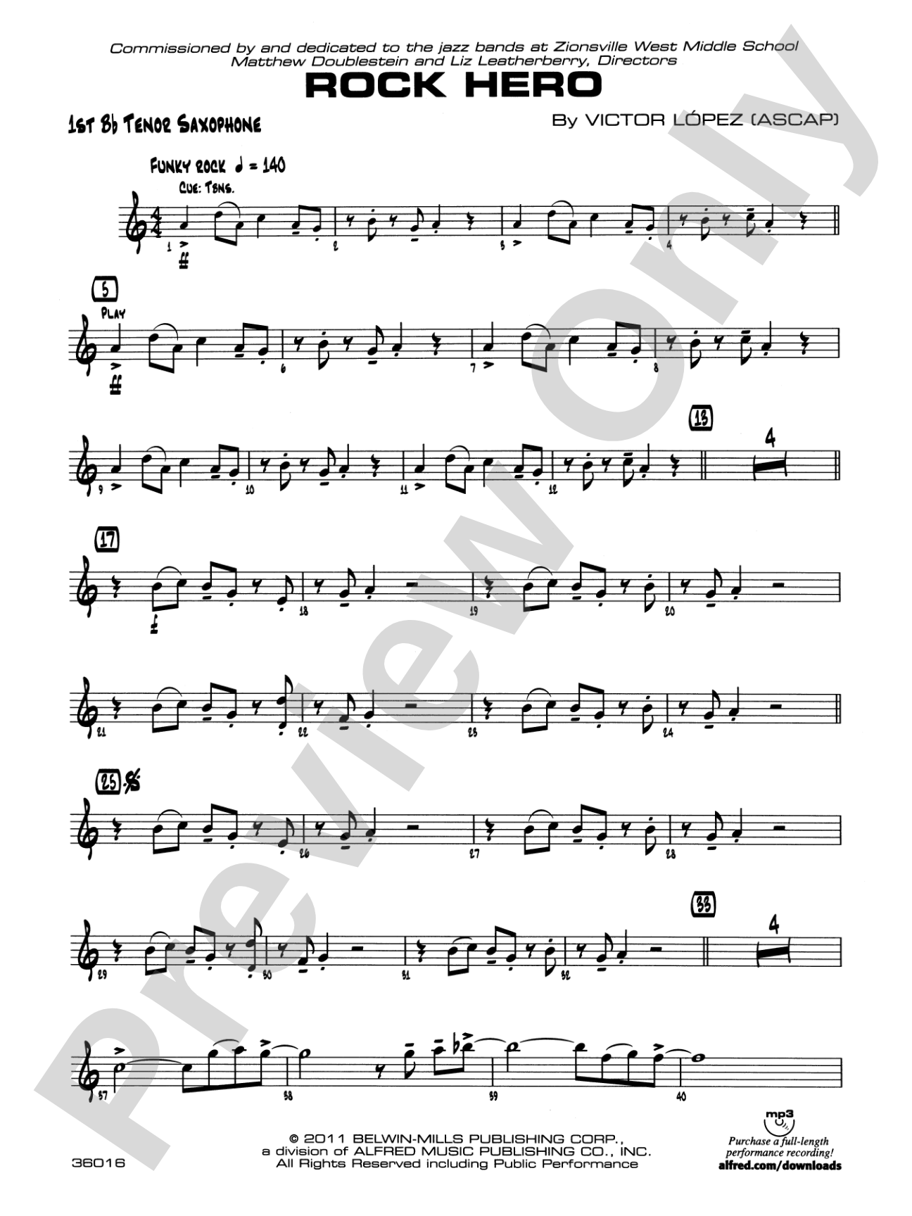 Rock Hero: B-flat Tenor Saxophone