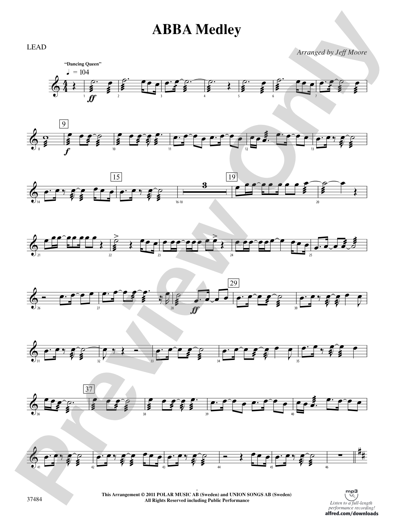 ABBA Medley: 1st Percussion