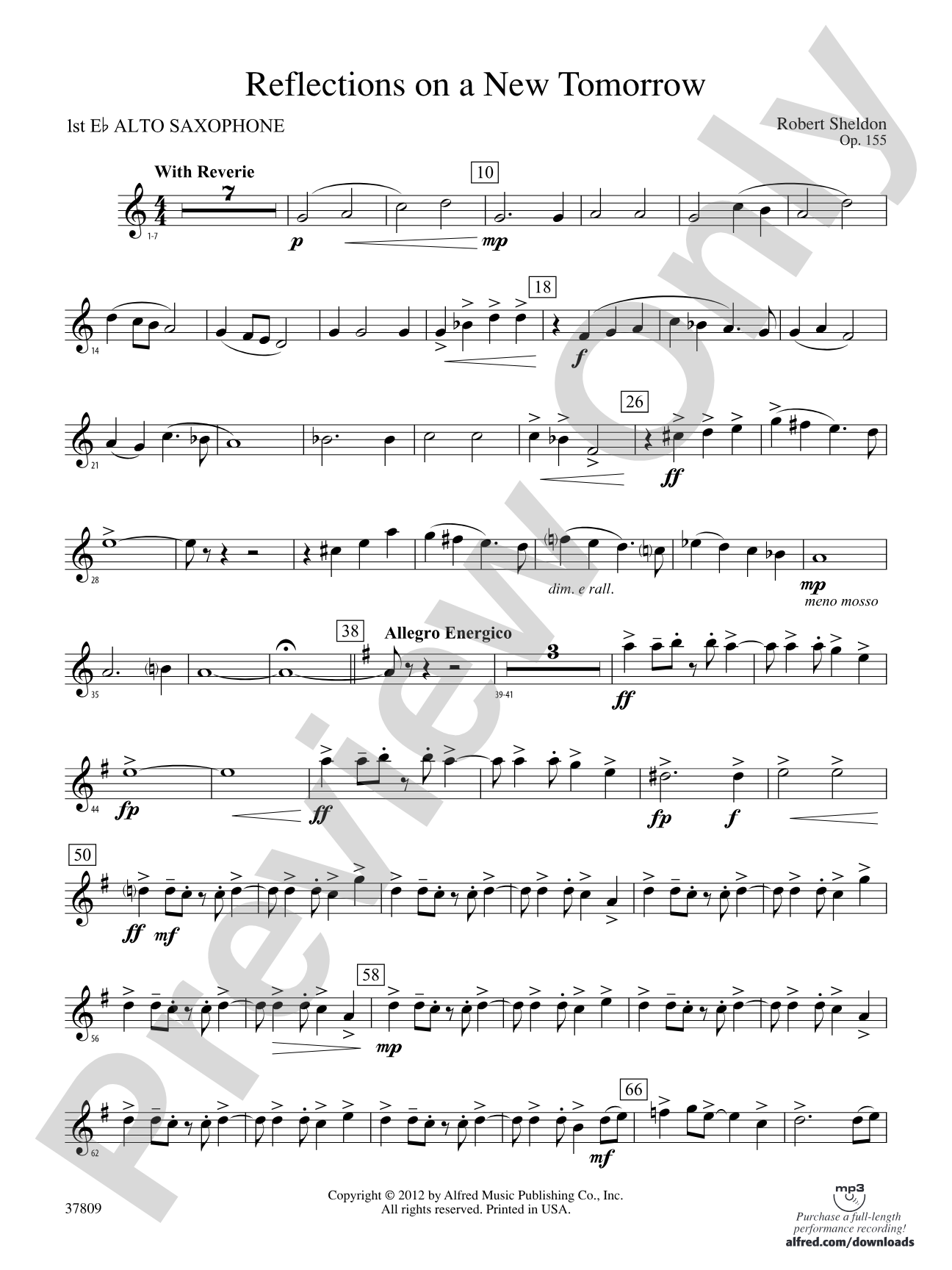 Reflections on a New Tomorrow: E-flat Alto Saxophone
