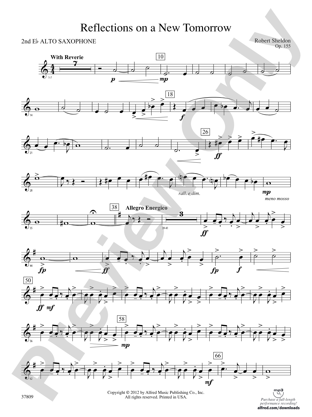 Reflections on a New Tomorrow: 2nd E-flat Alto Saxophone